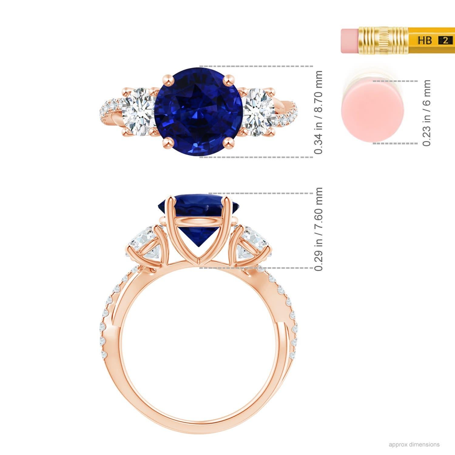 For Sale:  GIA Certified Natural Blue Sapphire Ring in Rose Gold with Diamonds 4