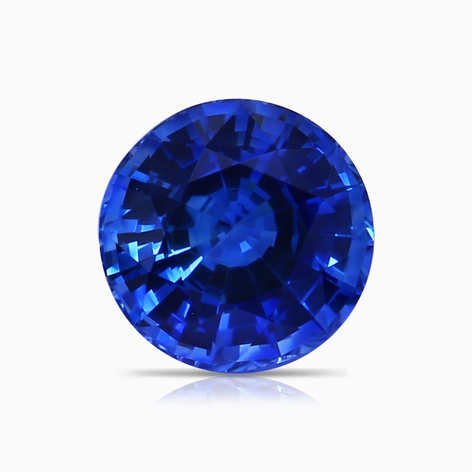Angara GIA Certified Natural Blue Sapphire White Gold Ring with Trio Diamonds 5