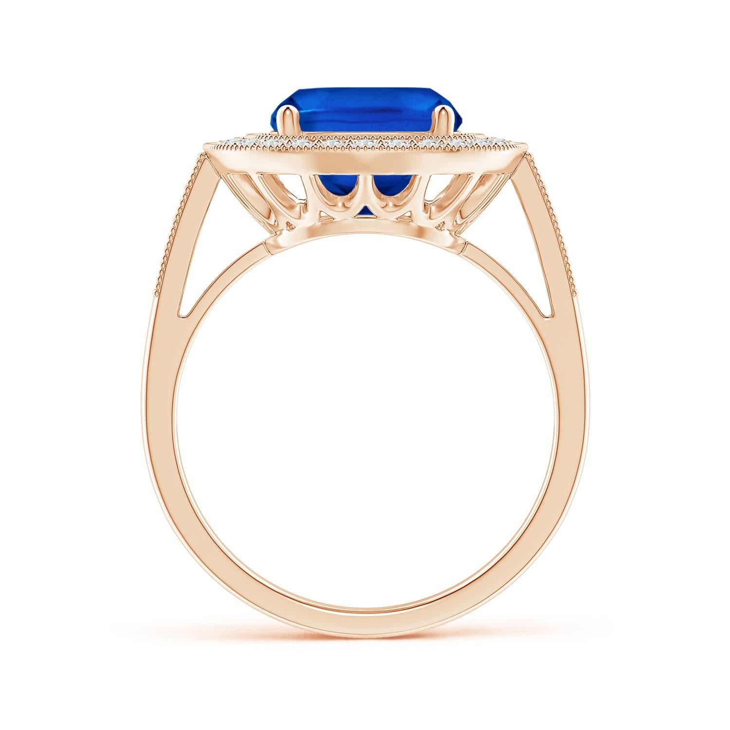 For Sale:  GIA Certified Natural Ceylon Sapphire Ring in Rose Gold 2