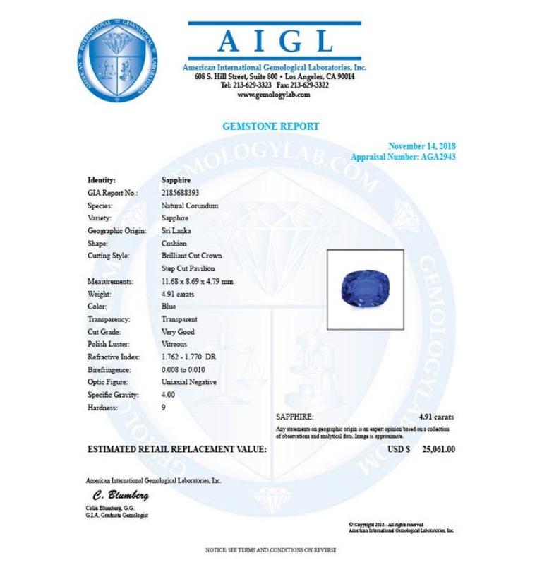 Angara GIA Certified Natural Ceylon Sapphire Ring in Rose Gold 4