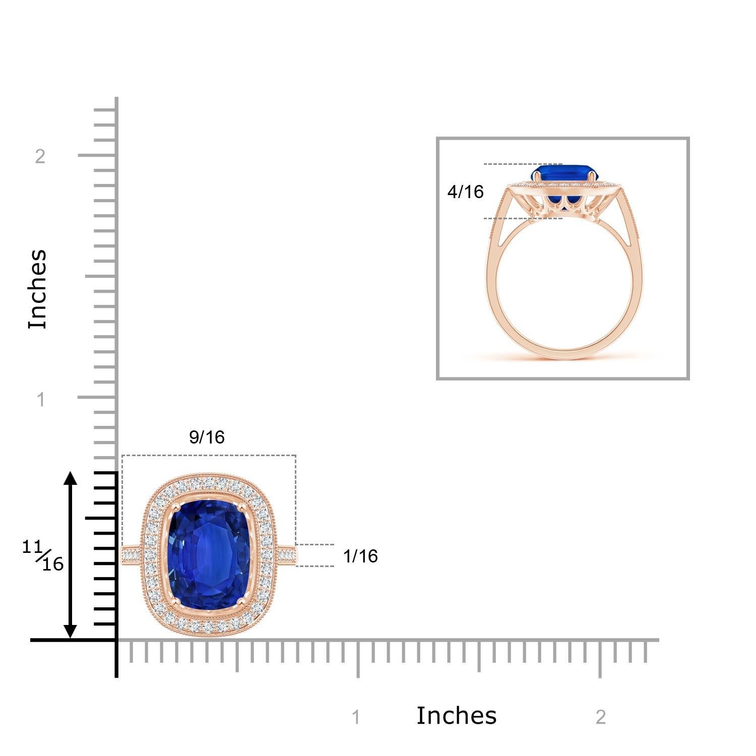 Angara GIA Certified Natural Ceylon Sapphire Ring in Rose Gold 6