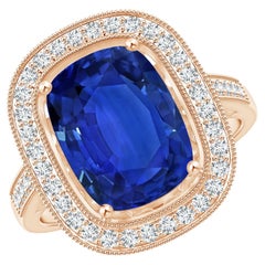 GIA Certified Natural Ceylon Sapphire Ring in Rose Gold