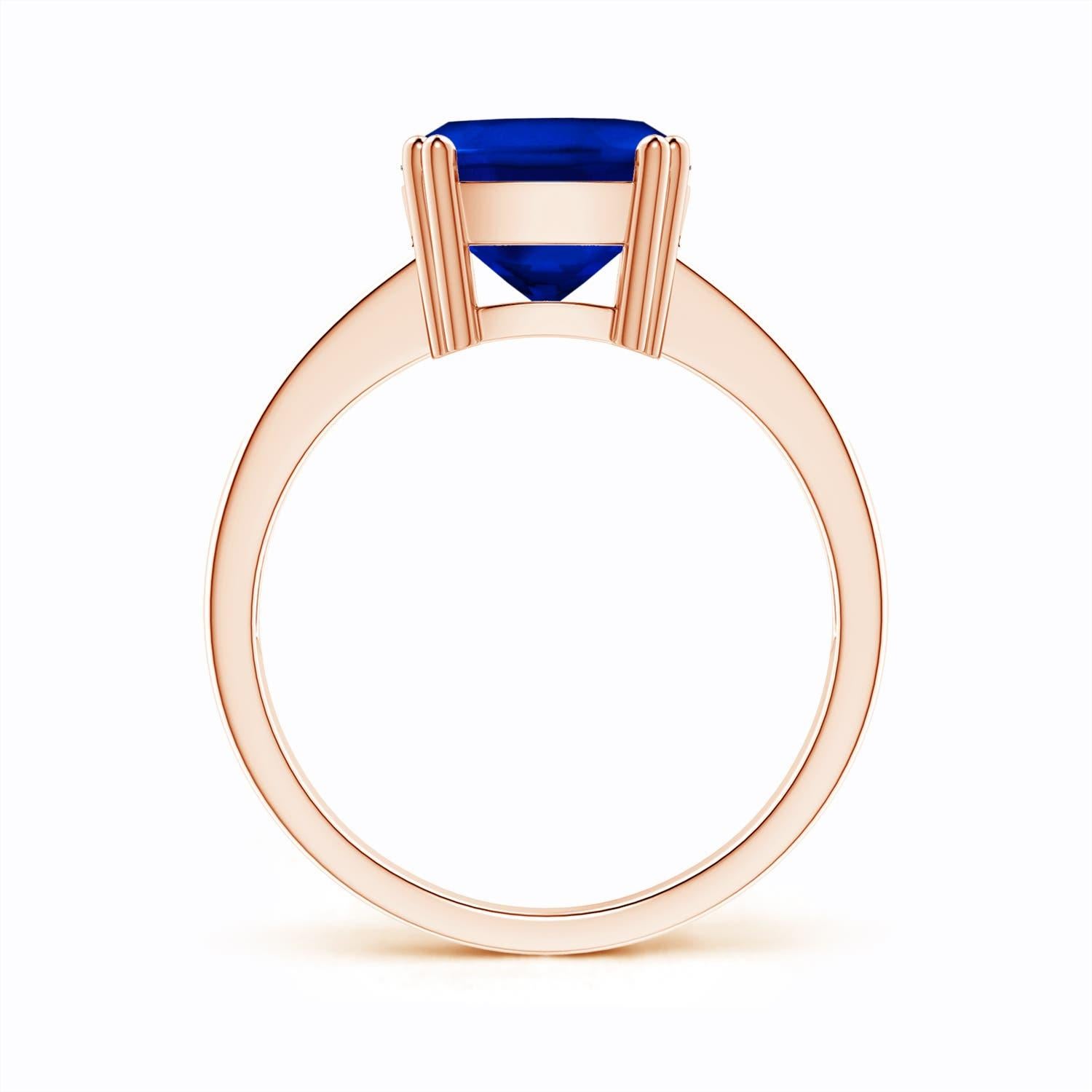 GIA Certified Natural Ceylon Sapphire Ring with Diamonds in Rose Gold 2