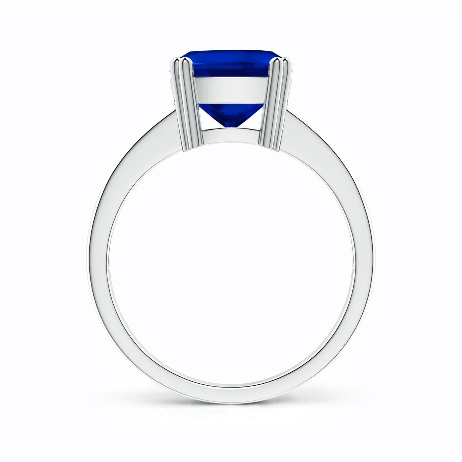 Angara GIA Certified Natural Ceylon Sapphire Ring with Diamonds in White Gold 2