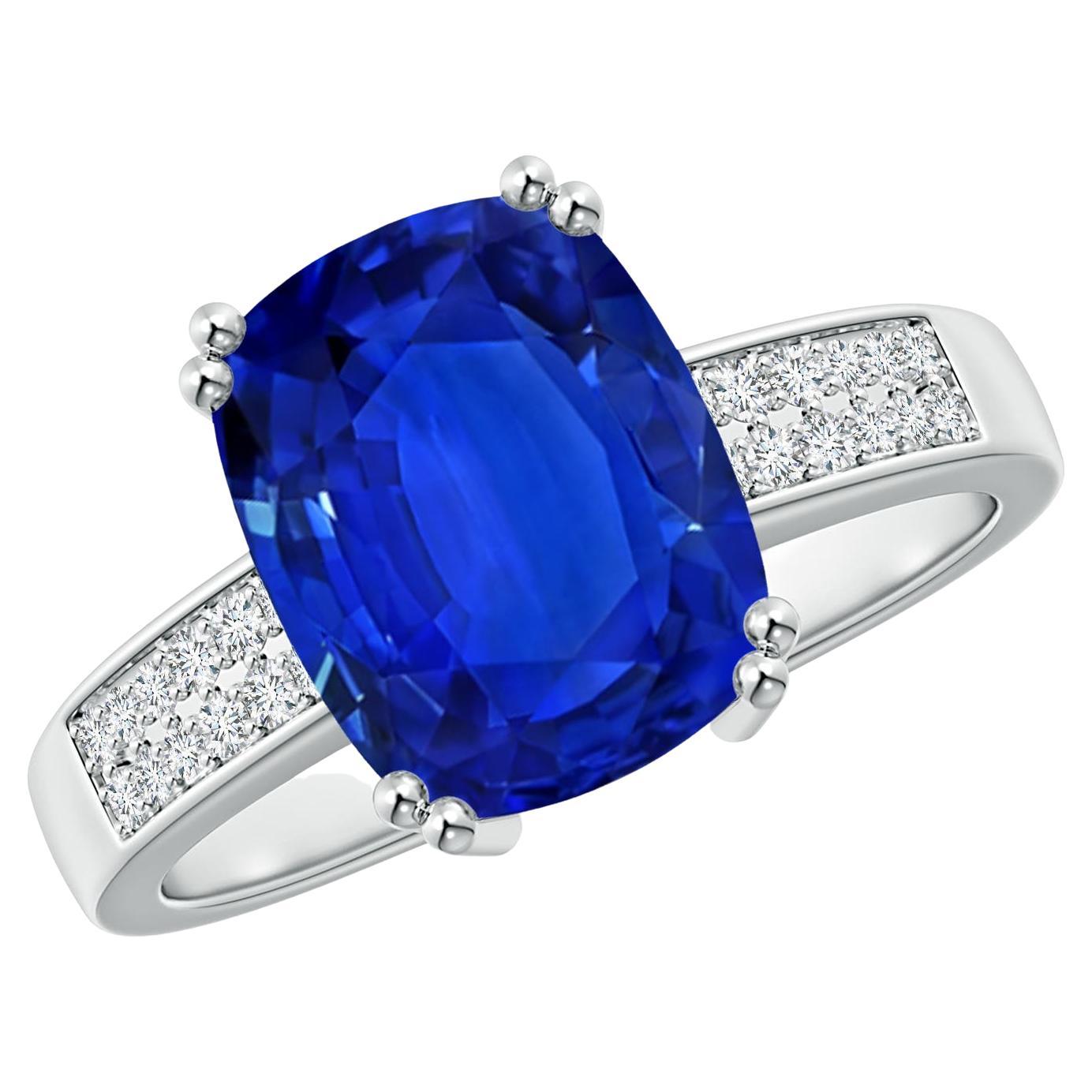 Customizable Angara GIA Certified Natural Ceylon Sapphire Ring with