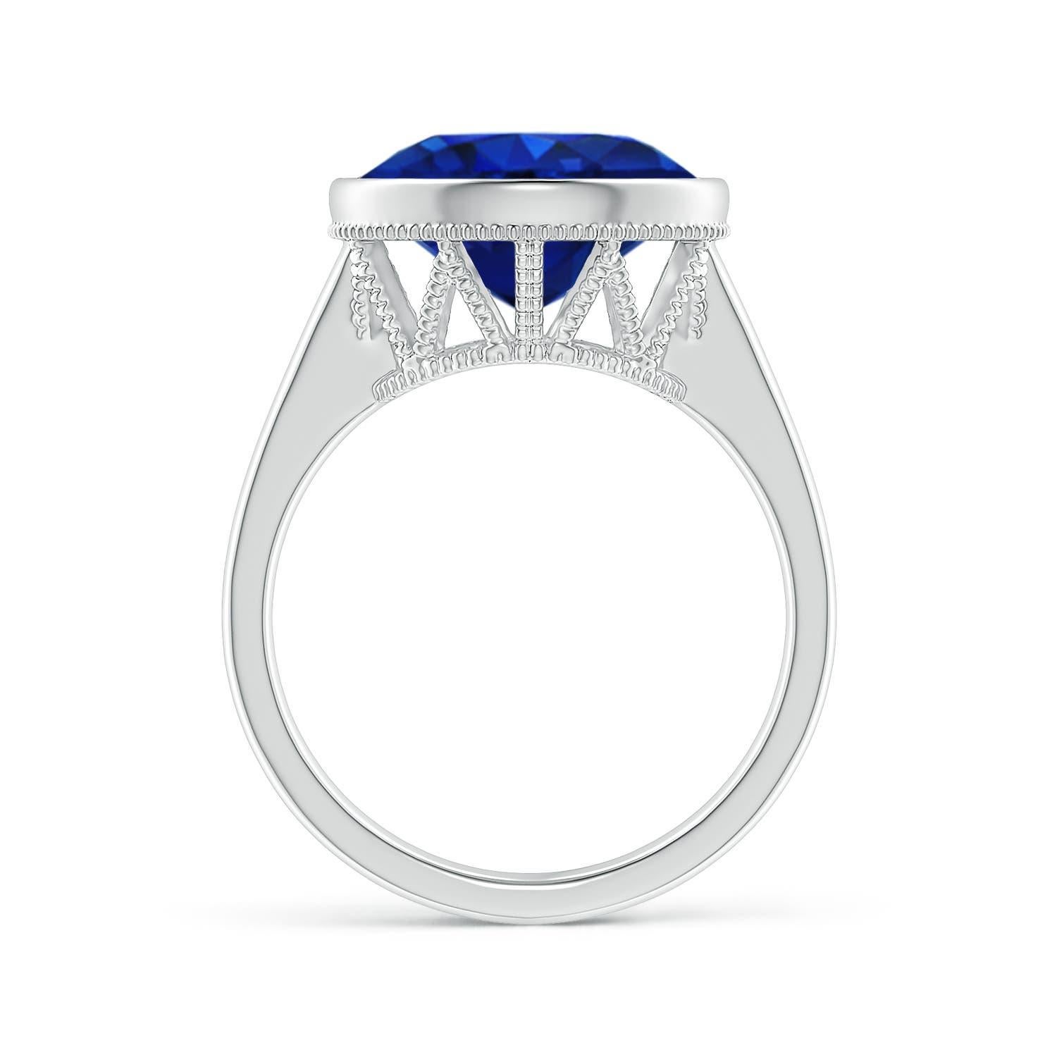 For Sale:  ANGARA GIA Certified Natural Ceylon Sapphire Solitaire Ring in White Gold 2