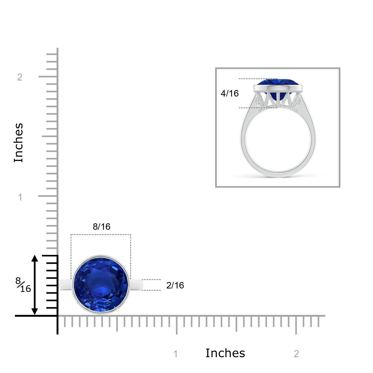 For Sale:  ANGARA GIA Certified Natural Ceylon Sapphire Solitaire Ring in White Gold 6