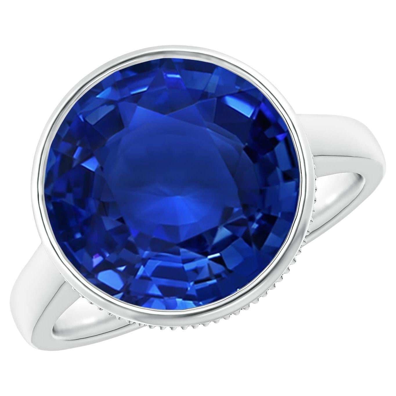 For Sale:  ANGARA GIA Certified Natural Ceylon Sapphire Solitaire Ring in White Gold