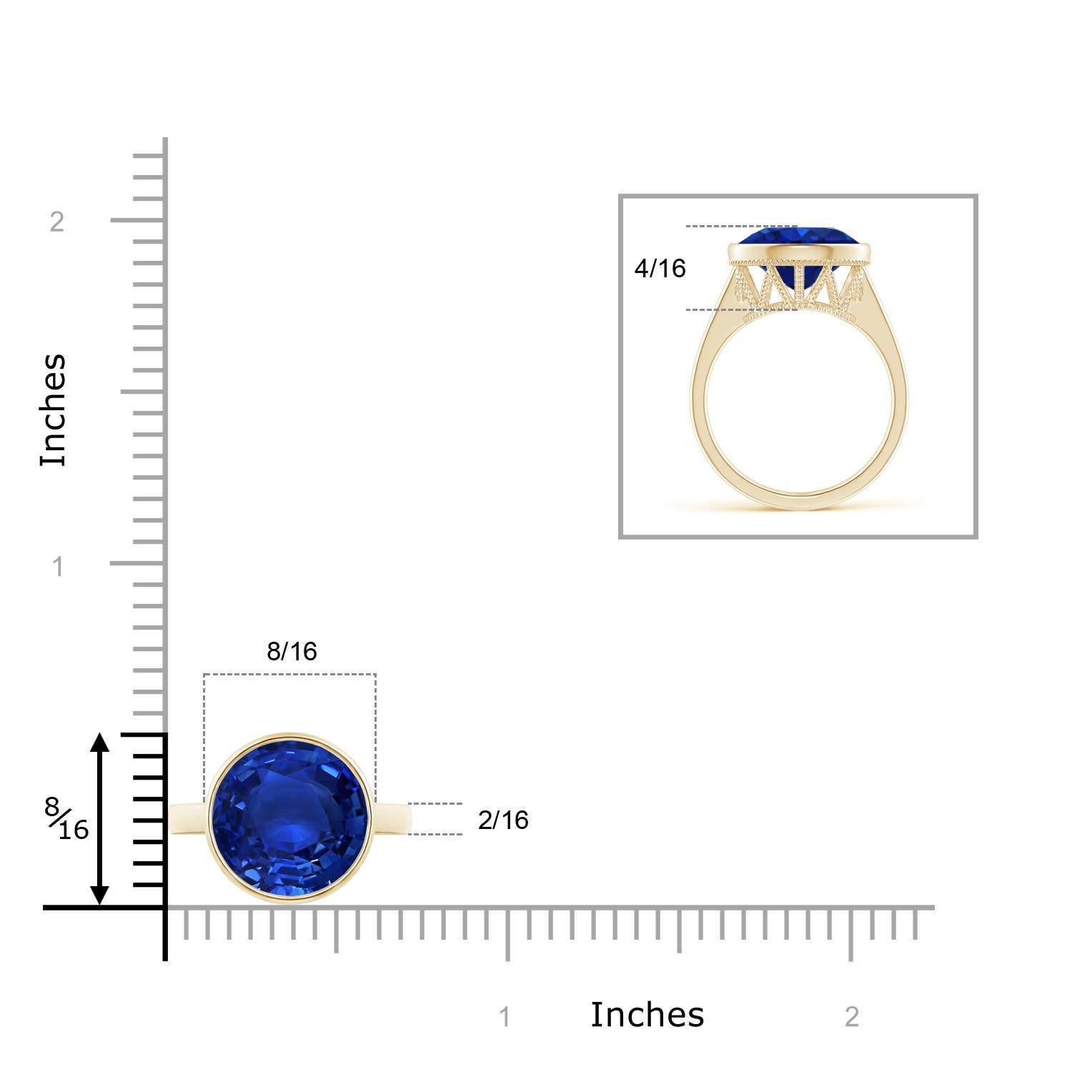 ANGARA GIA Certified Natural Ceylon Sapphire Solitaire Ring in Yellow Gold 6