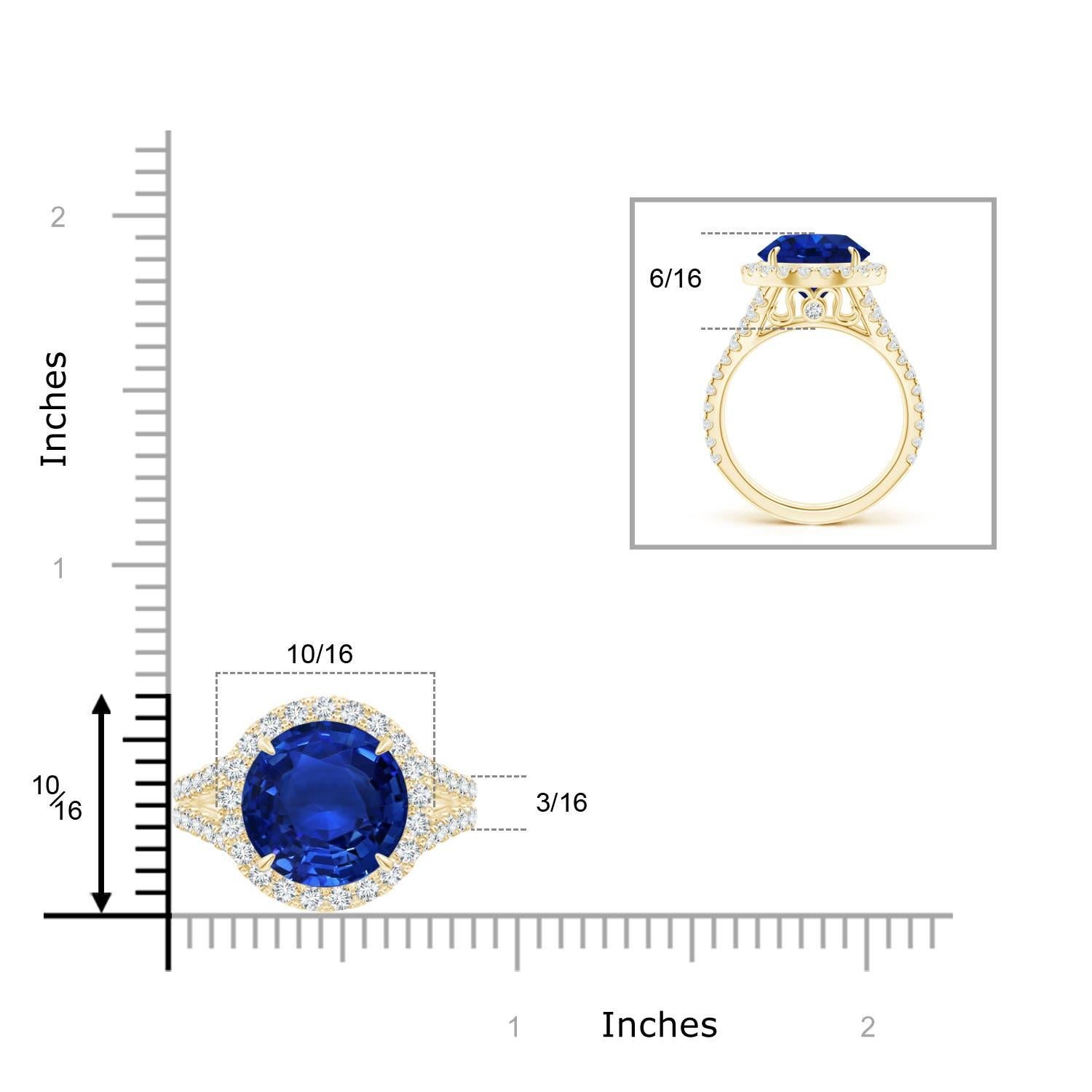 For Sale:  GIA Certified Natural Ceylon Sapphire Split Shank Yellow Gold Ring 6