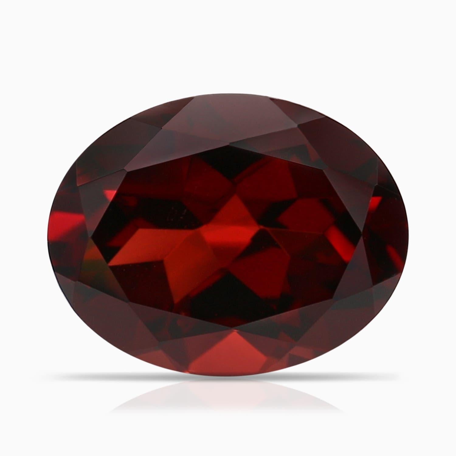 Solitärring aus Roségold mit natürlichem, klassischem, ovalem Granat von Angara Gia () 6