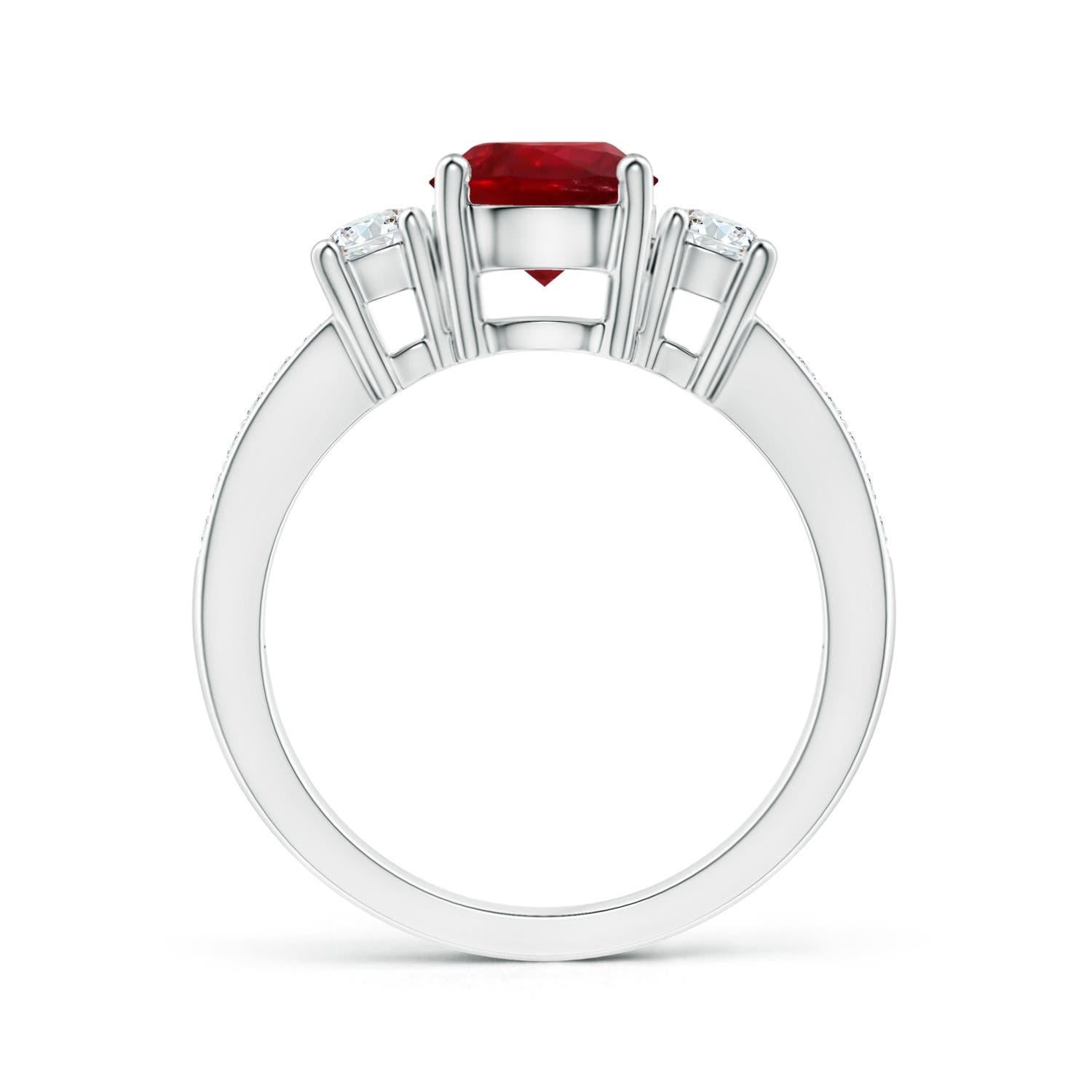 Angara GIA Certified Natural Classic Ruby and Diamond Ring in Platinum 2
