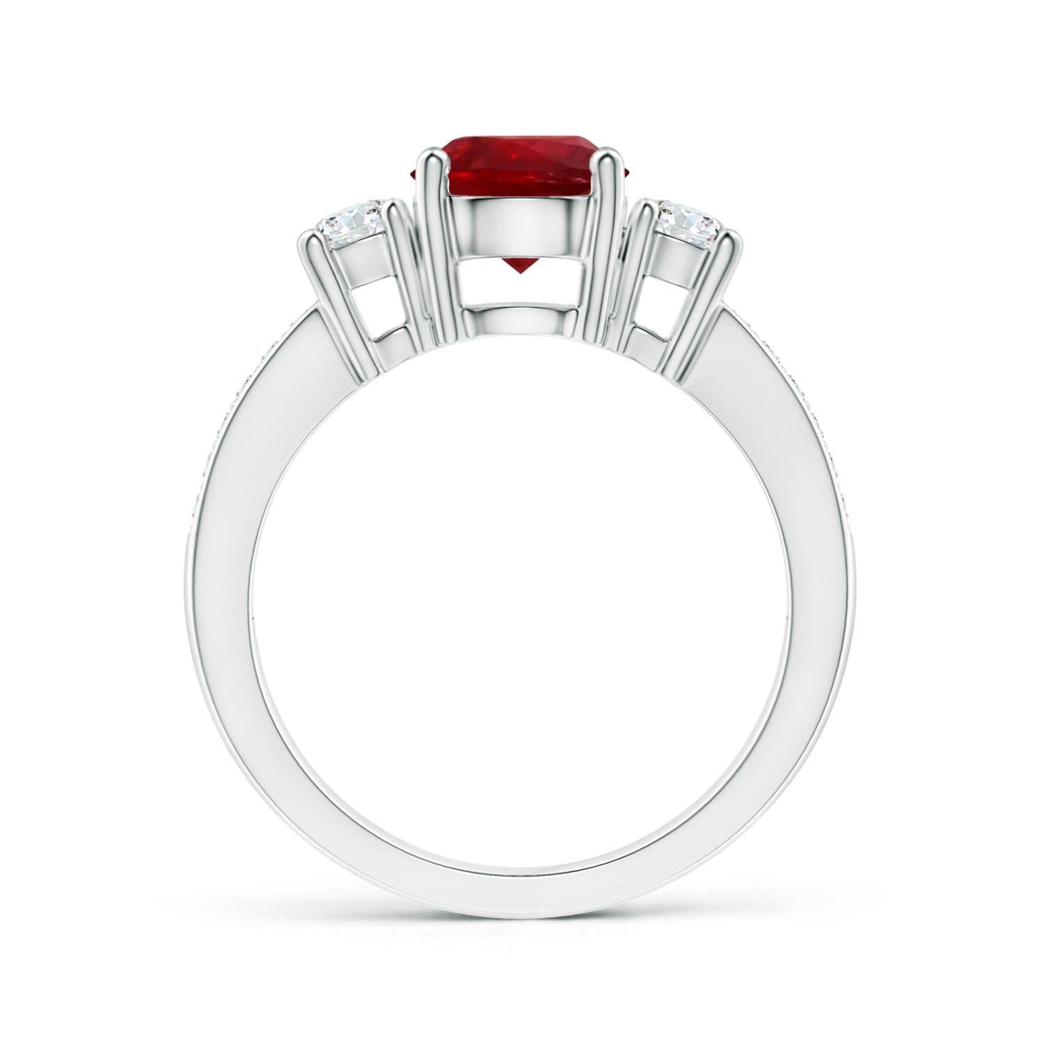 For Sale:  GIA Certified Natural Classic Ruby and Diamond Ring in White Gold 2