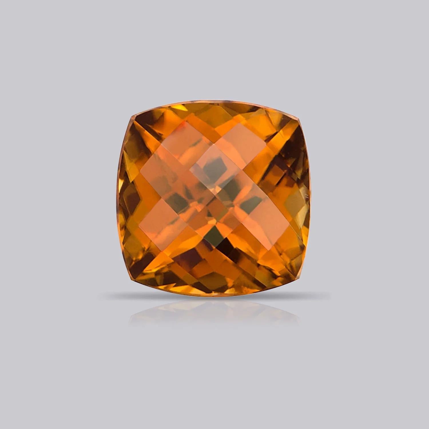 For Sale:  GIA Certified Natural Cushion Orange Zircon Cocktail Ring in Rose Gold 6