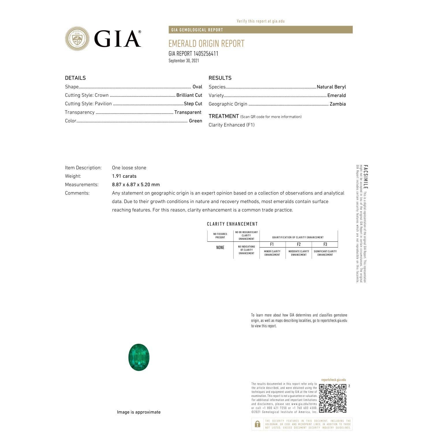 Im Angebot: ANGARA GIA zertifizierter natürlicher Smaragd-Halo-Ring aus Roségold mit Diamant-Schnalle () 3