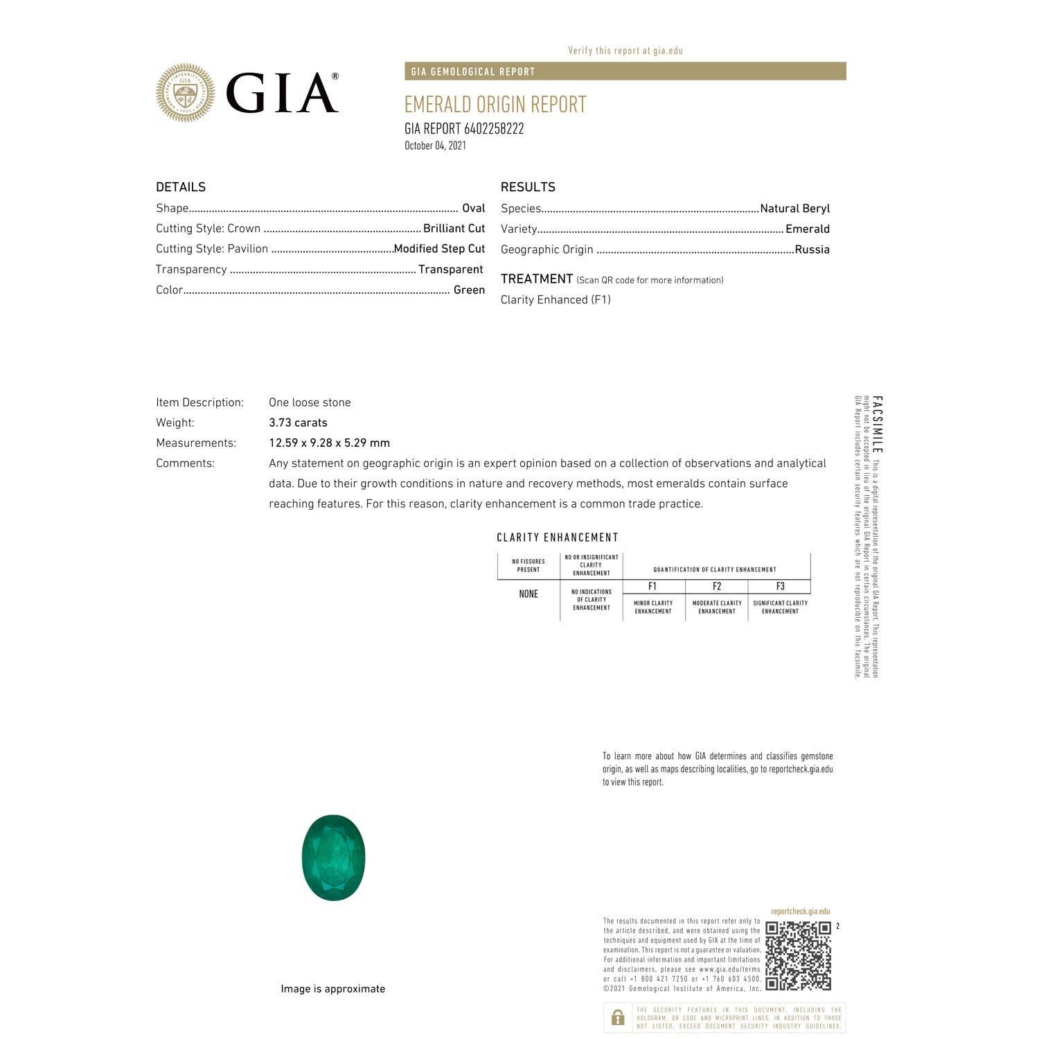 Angara Gia, zertifizierter natürlicher Smaragd-Halo-Ring aus Gelbgold mit Diamanten () 6