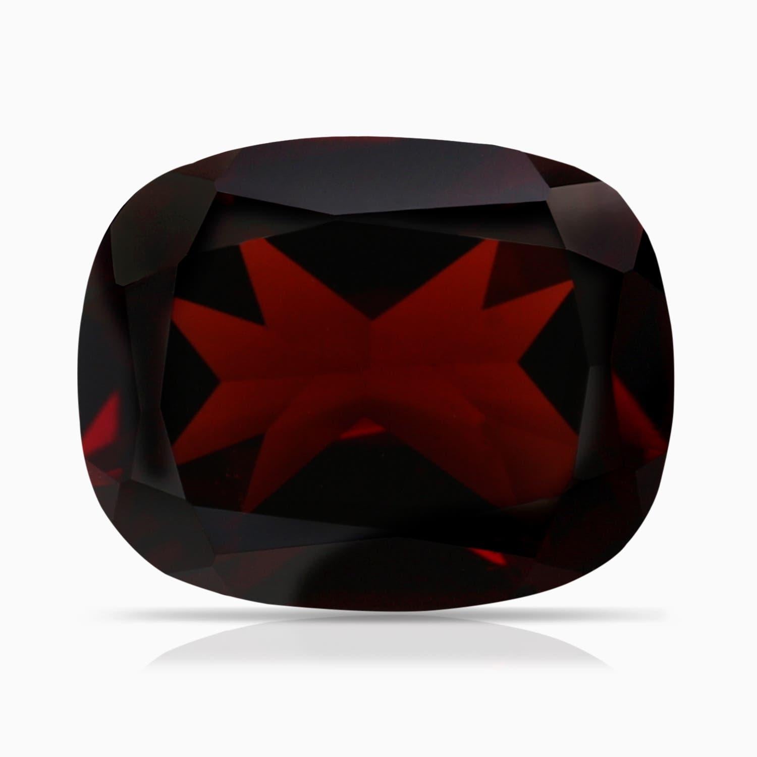 GIA Certified Natural Garnet Ring in White Gold with Diamond Halo 5