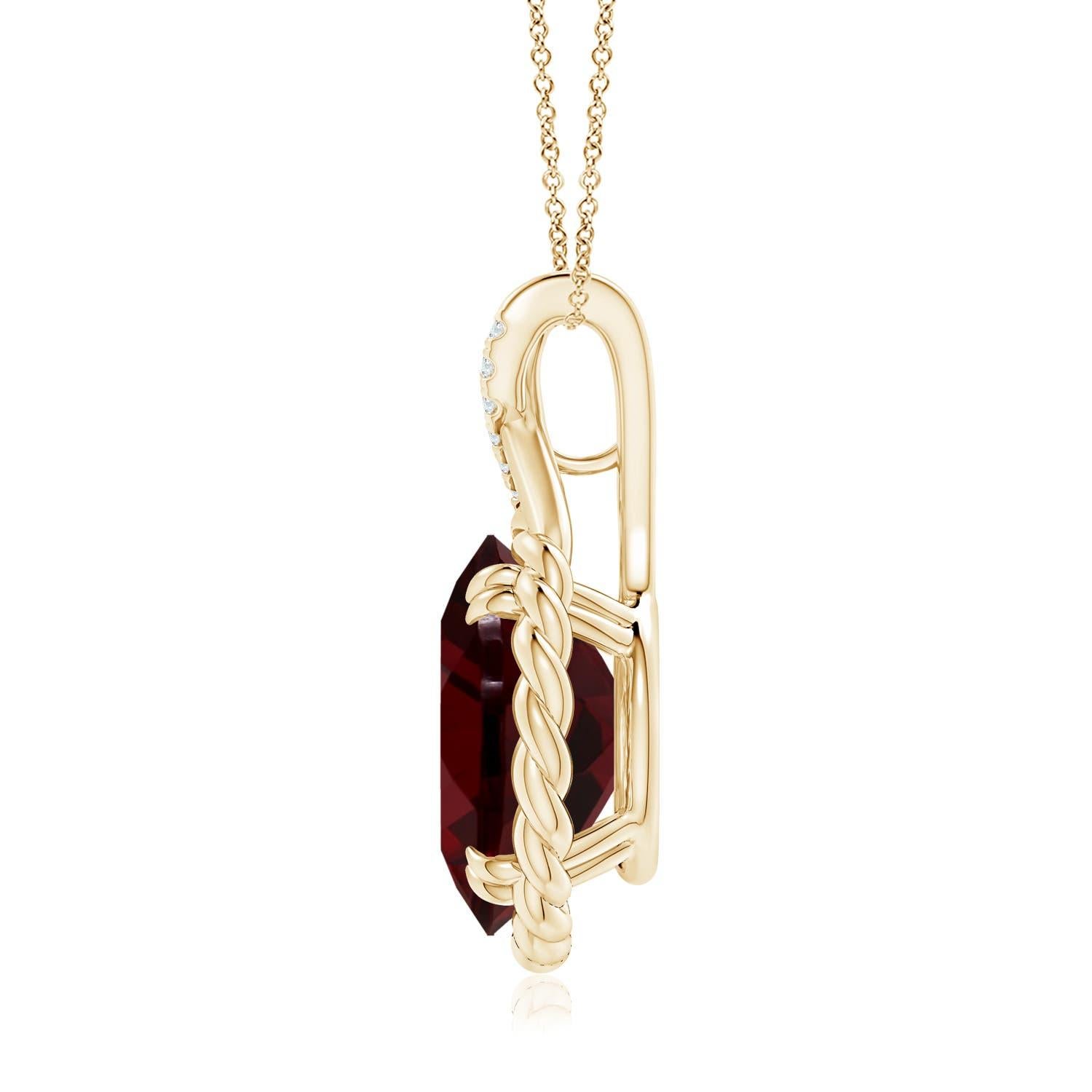 GIA Certified Garnet Twist Pendant with Criss-Cross Loop Bale











































