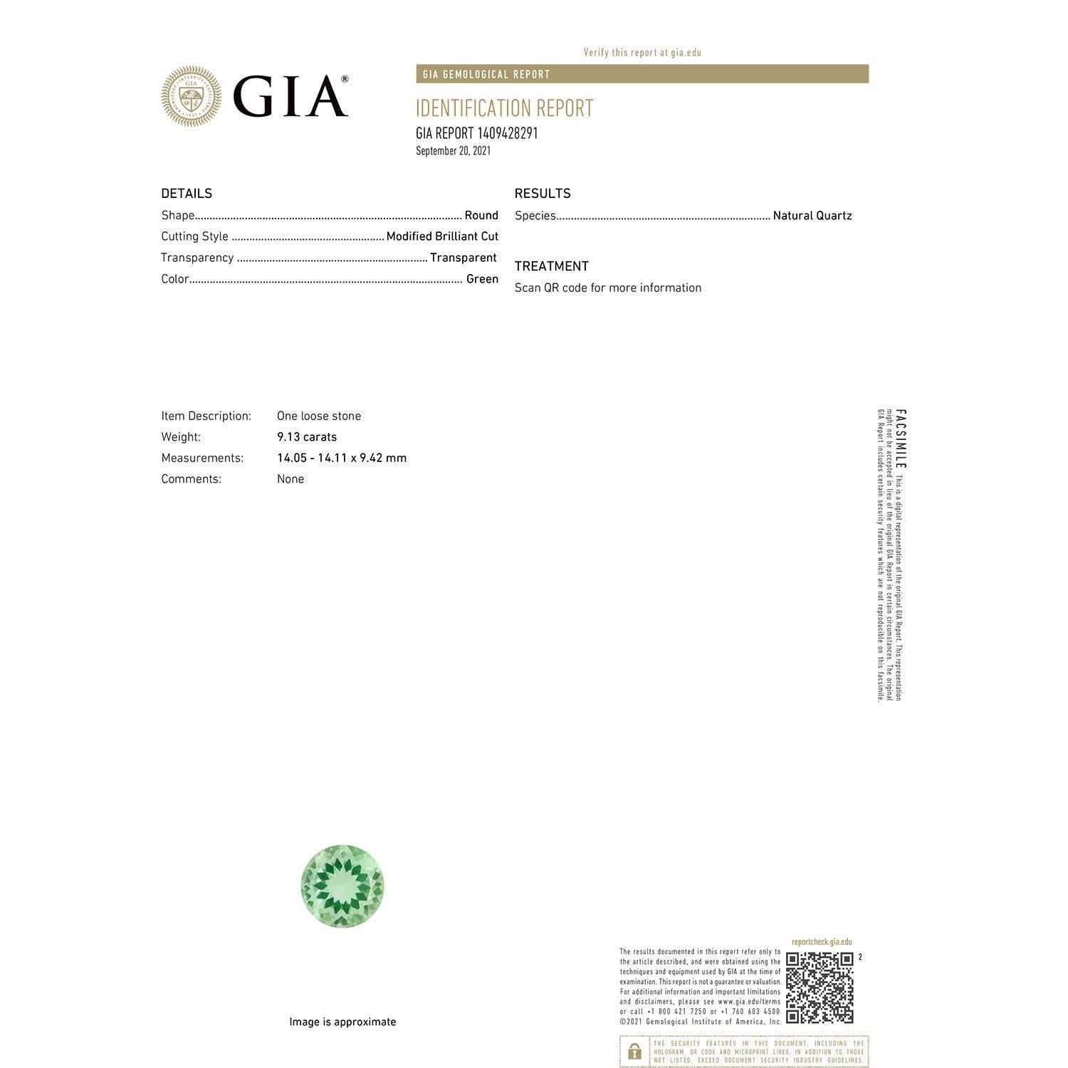 Angara GIA-zertifizierter natürlicher grüner Amethyst ''Prasiolite'' Ring aus Roségold () 6