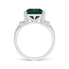 Angara GIA Certified Natural 16.39ct Green Sapphire Teal Ring in 14K Solid Gold