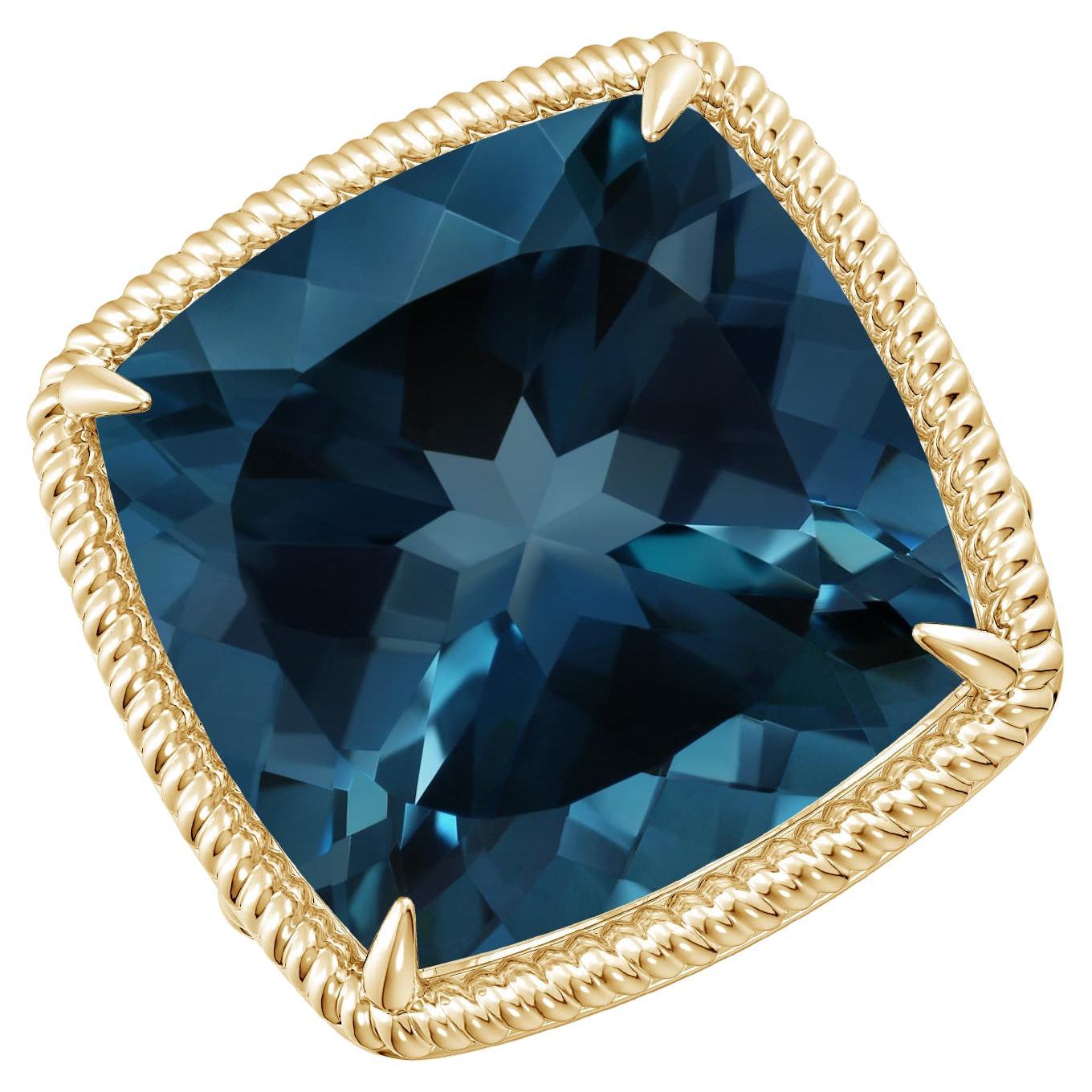 Customizable ANGARA PegSet GIA Certified Natural London Blue Topaz