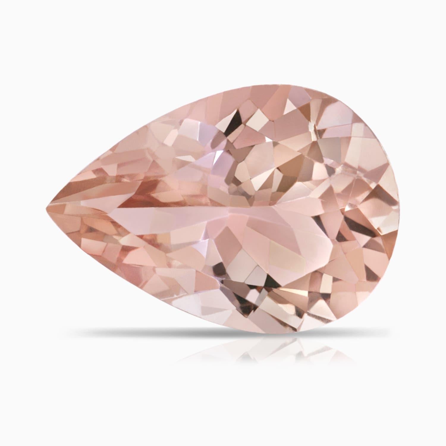 Angara Gia Certified Natural Morganite Ring in Platinum with Feather Motifs 6