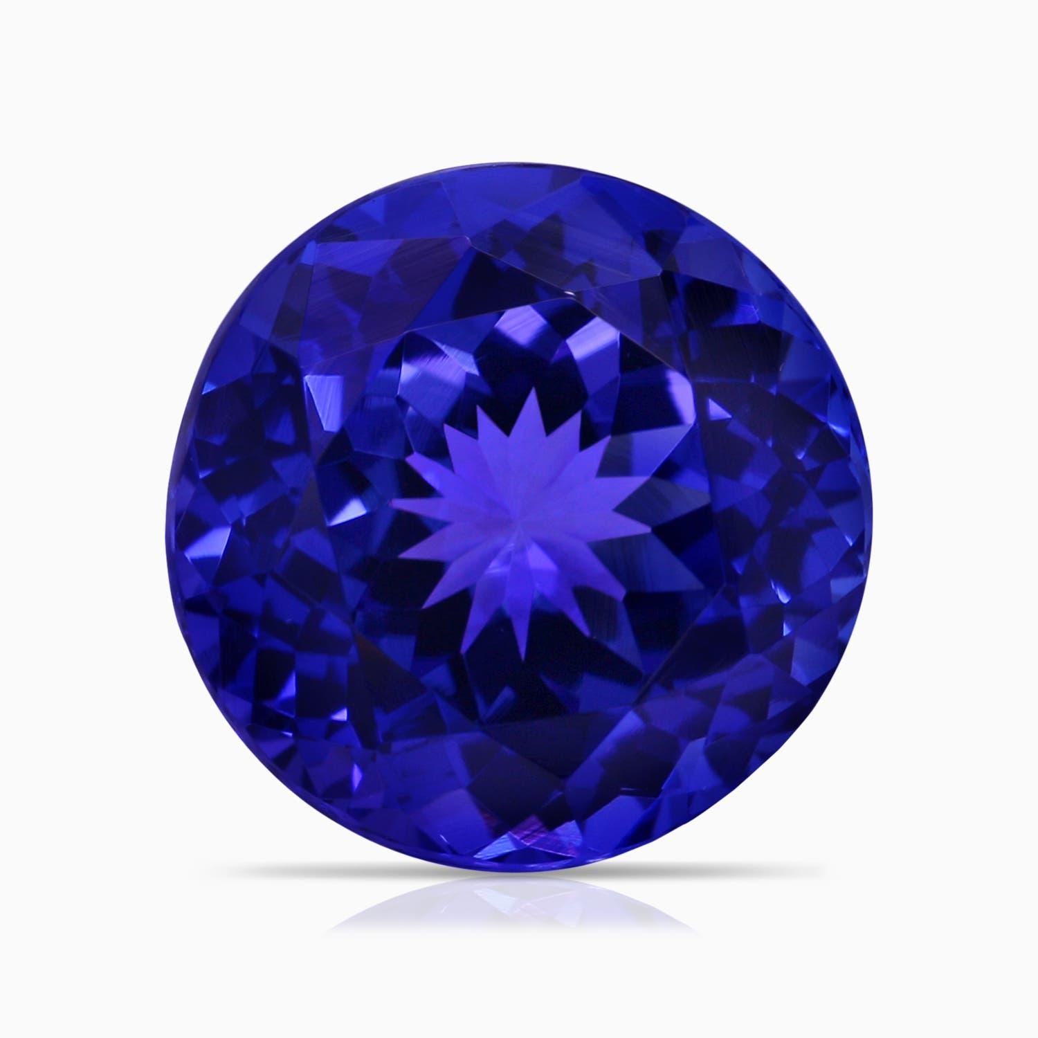 En vente :  ANGARA Bague en or jaune avec tanzanite ronde d'inspiration naturelle certifiée par le GIA 6