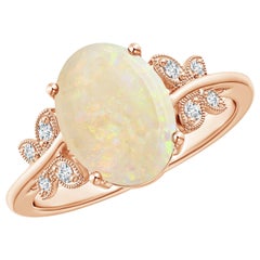ANGARA GIA zertifizierter natürlicher Opal-Schmetterlings- Bypass-Ring aus Roségold