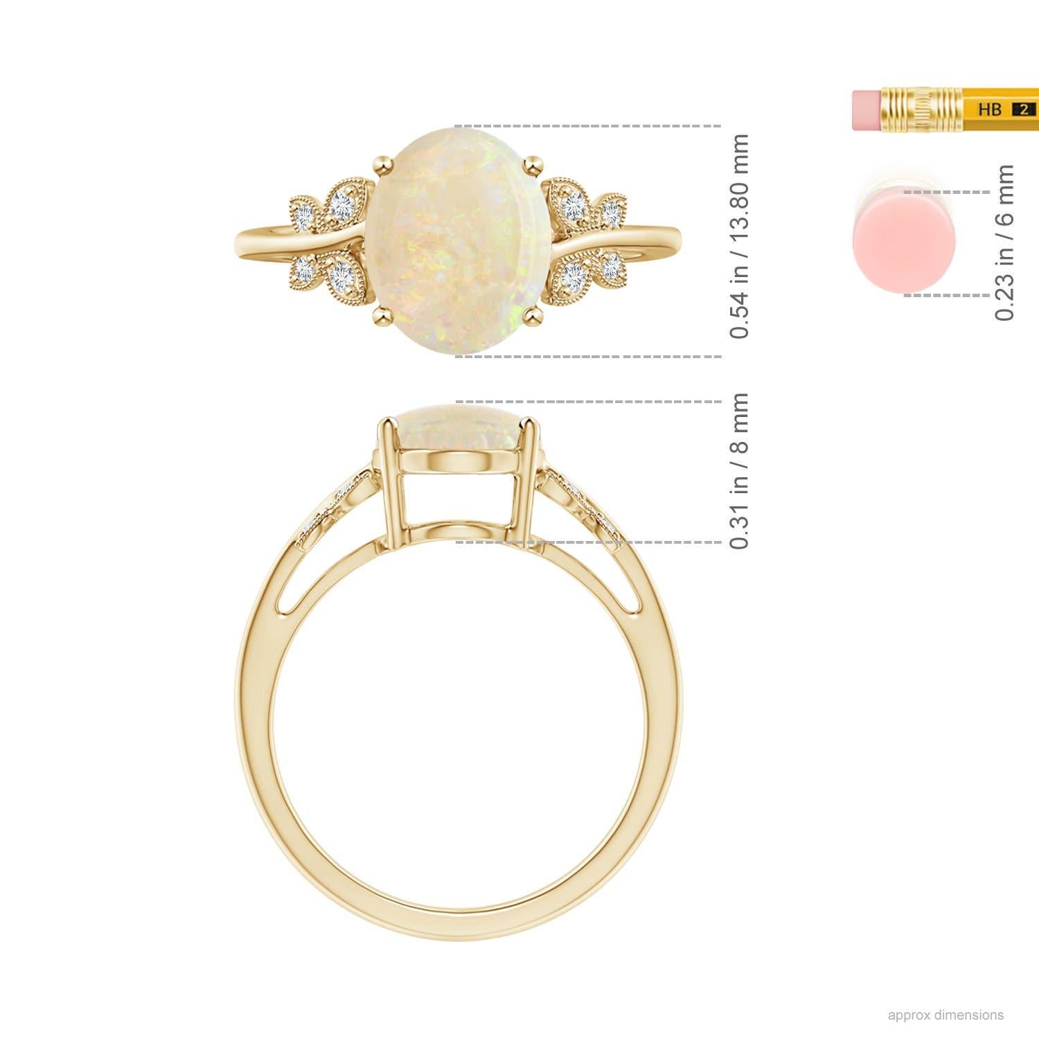 For Sale:  GIA Certified Natural Opal Butterfly Bypass Ring in Yellow Gold 4