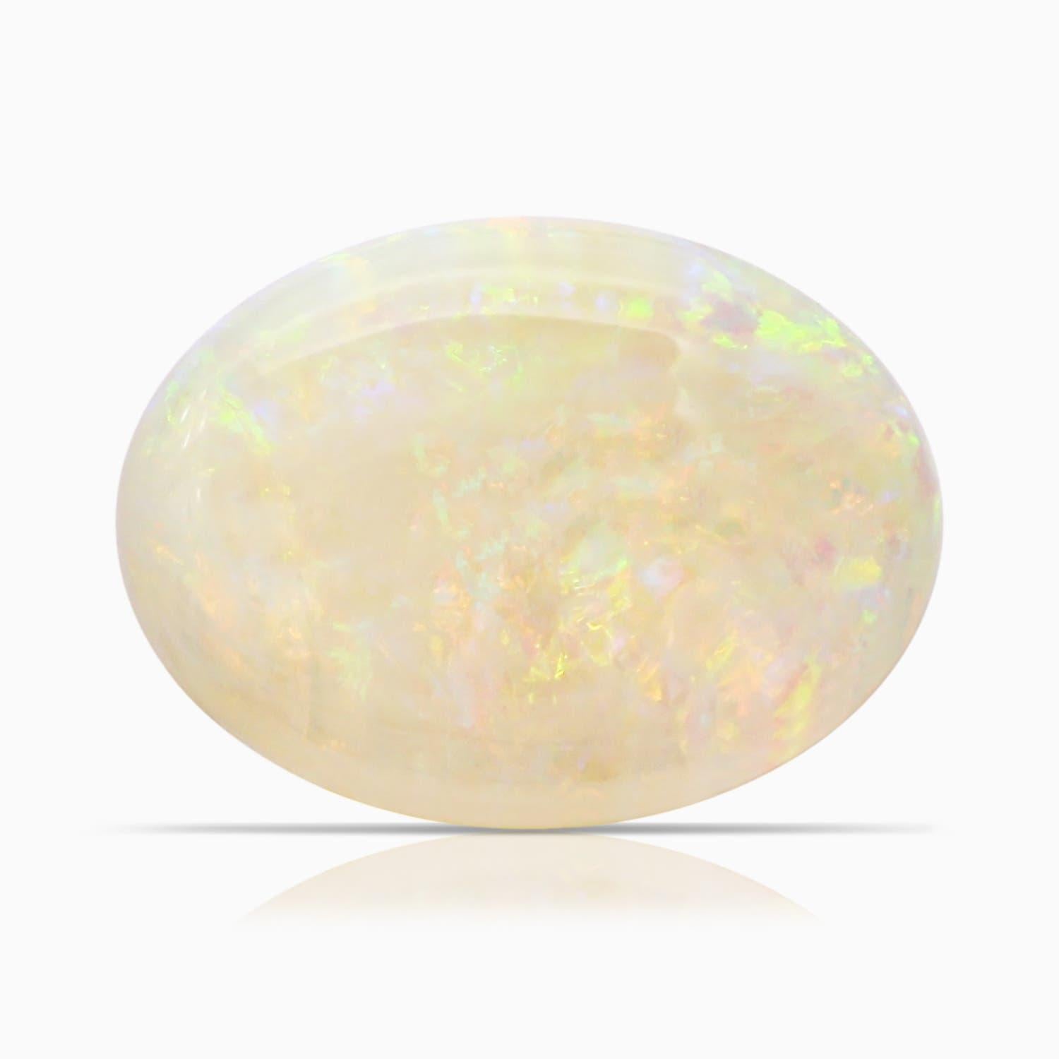 For Sale:  Angara Gia Certified Natural Opal Split Shank Double Halo Ring in Rose Gold 6