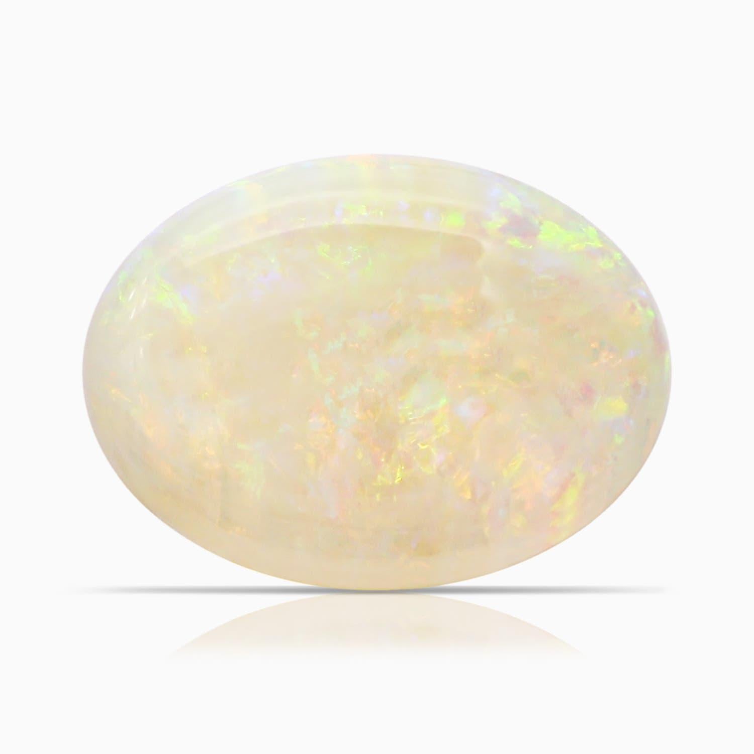 Angara Gia Certified Natural Opal Split Shank Halo Ring in Rose Gold 6