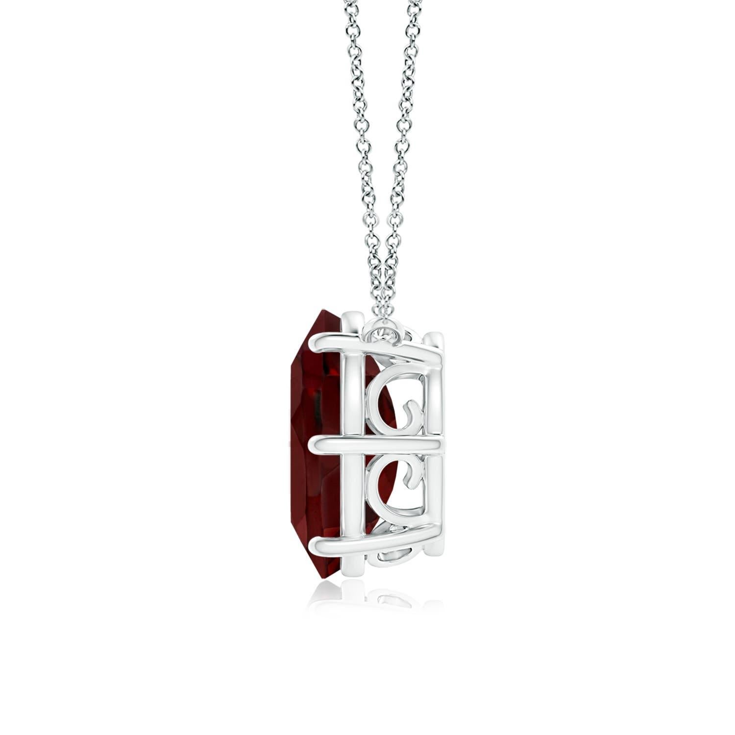 GIA Certified Oval Garnet Solitaire Pendant
