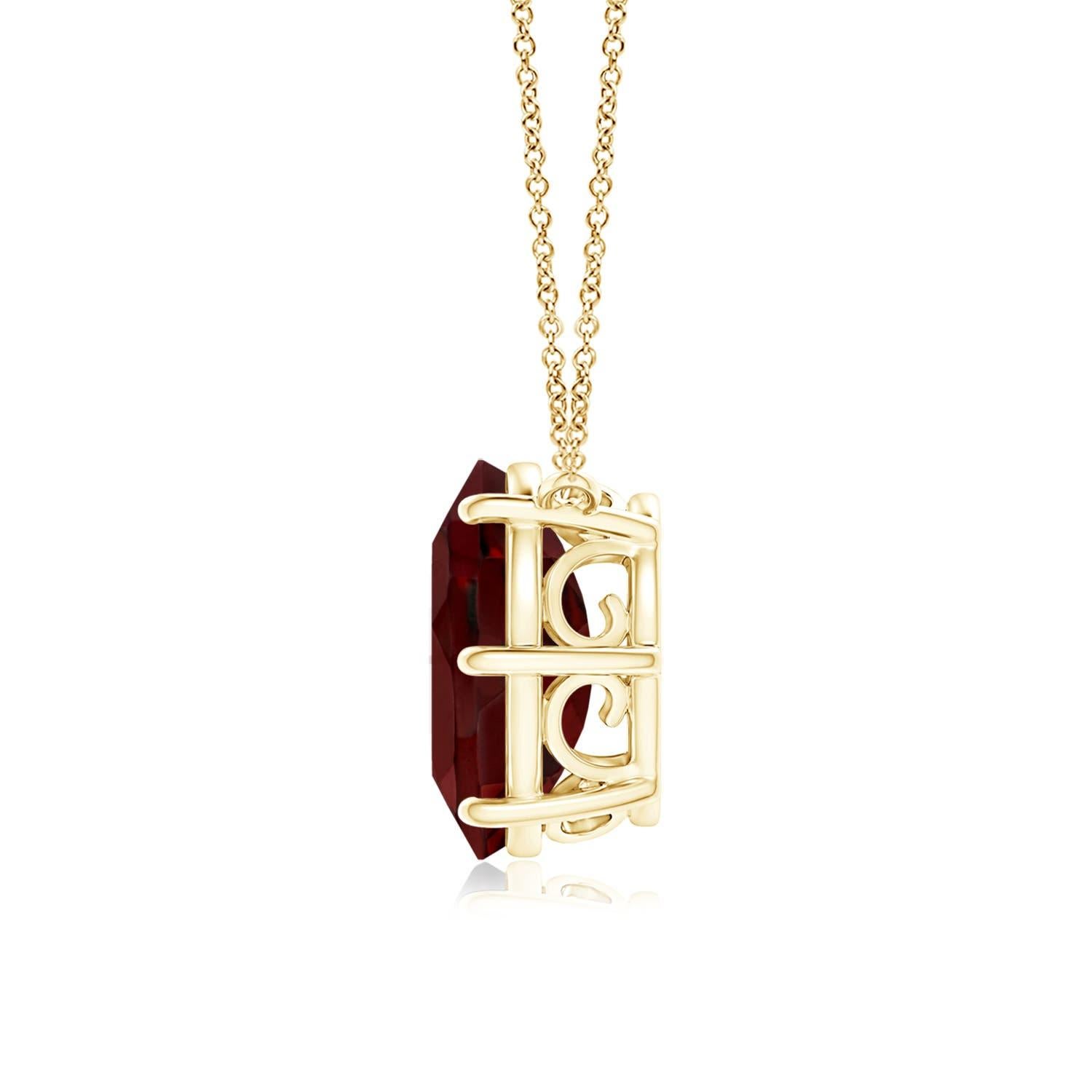 GIA Certified Oval Garnet Solitaire Pendant

