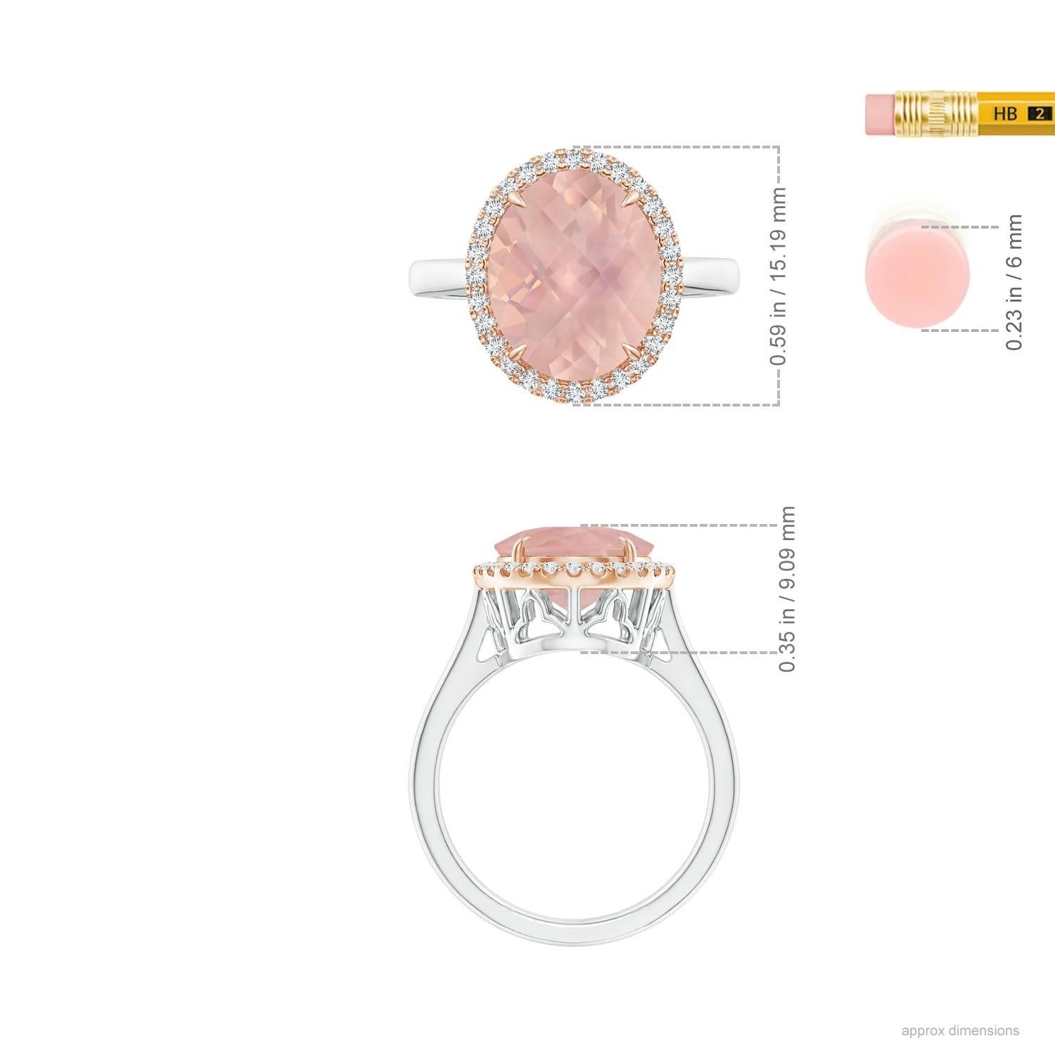 For Sale:  GIA Certified Natural Oval Rose Quartz Cathedral Ring in Rose Gold 6