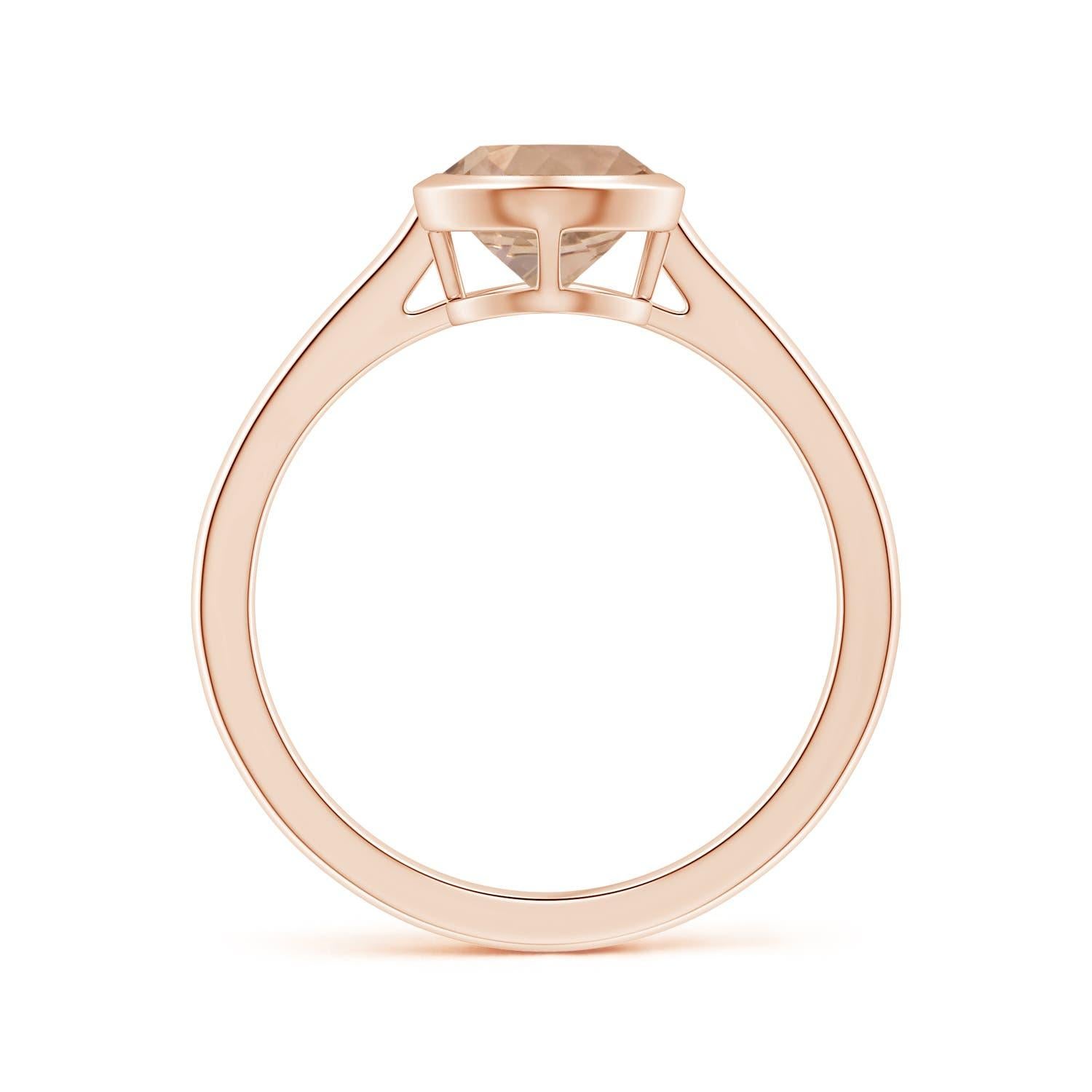 For Sale:  Angara GIA Certified Natural Pear-Shaped Morganite Solitaire Rose Gold Ring 2