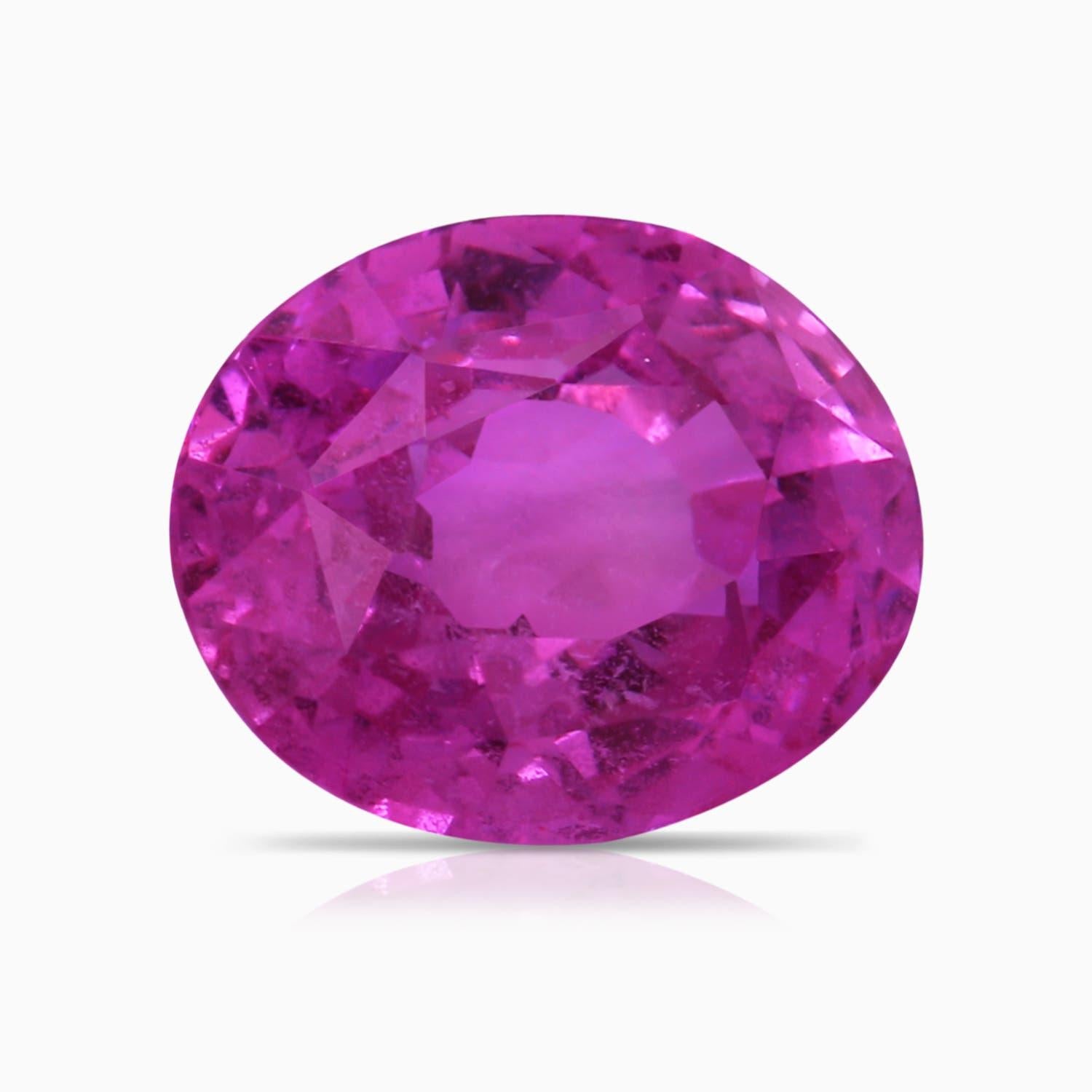 Im Angebot: Angara Gia Ring aus Roségold mit zertifiziertem rosa Saphir und Diamanten () 7