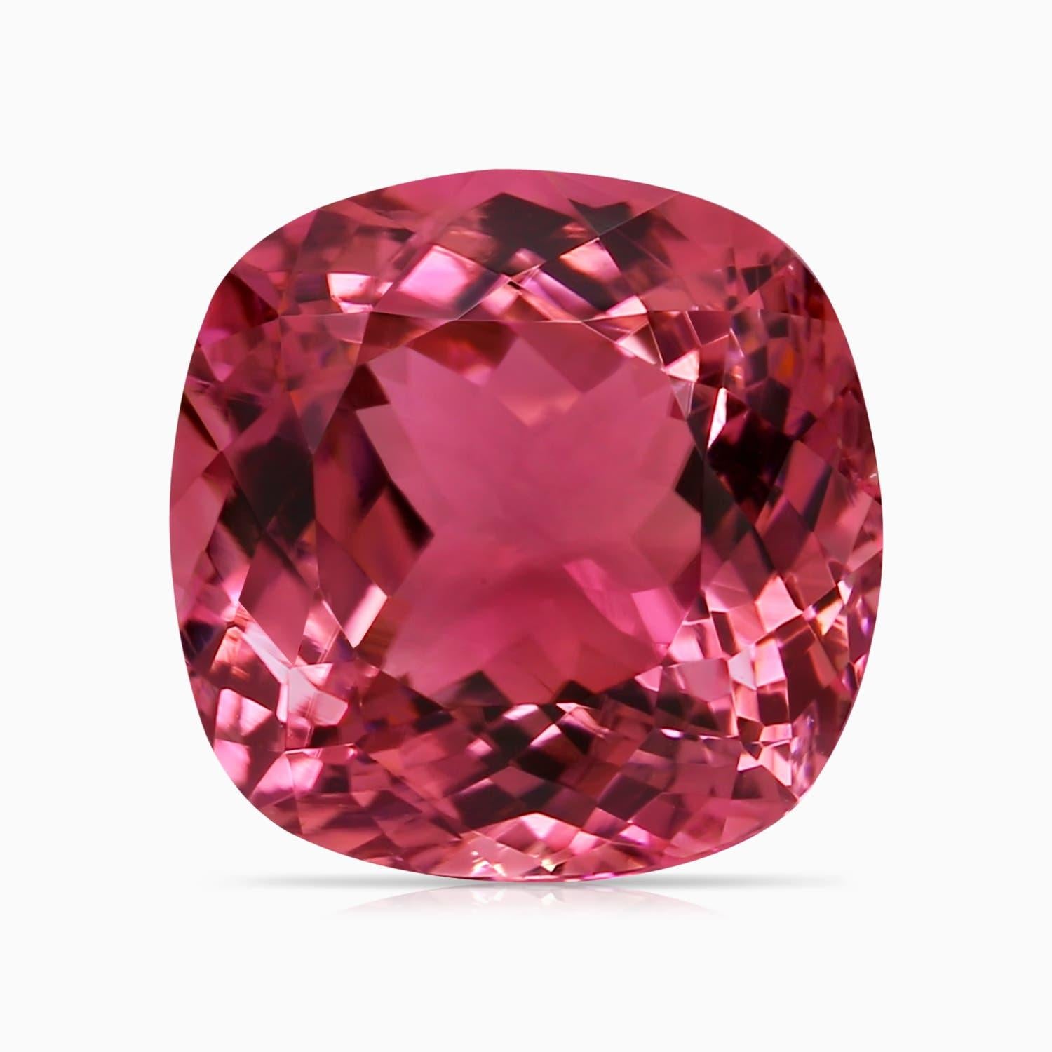 ANGARA GIA Certified Natural Pink Tourmaline Halo Ring in Platinum 6