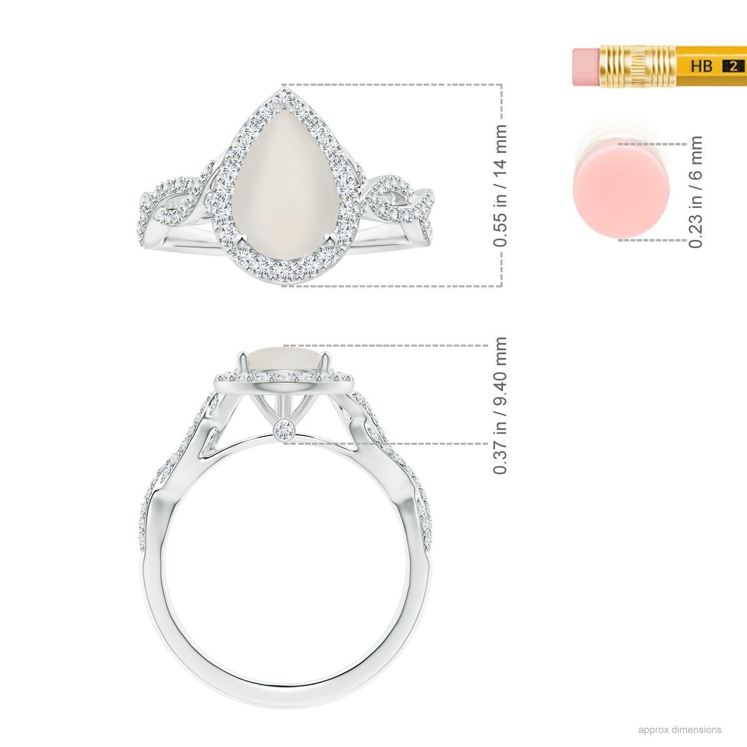 En vente :  Bague en or blanc avec diamants en pierre de lune arc-en-ciel certifiée GIA 5