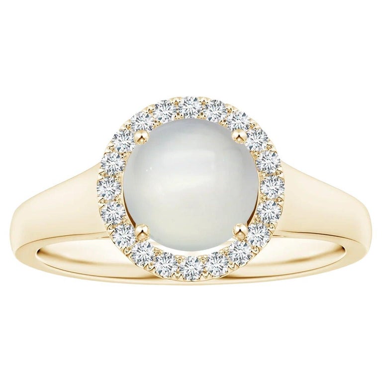 Montone Rang Customizable Angara GIA Certified Natural Rainbow Moonstone Ring in ...