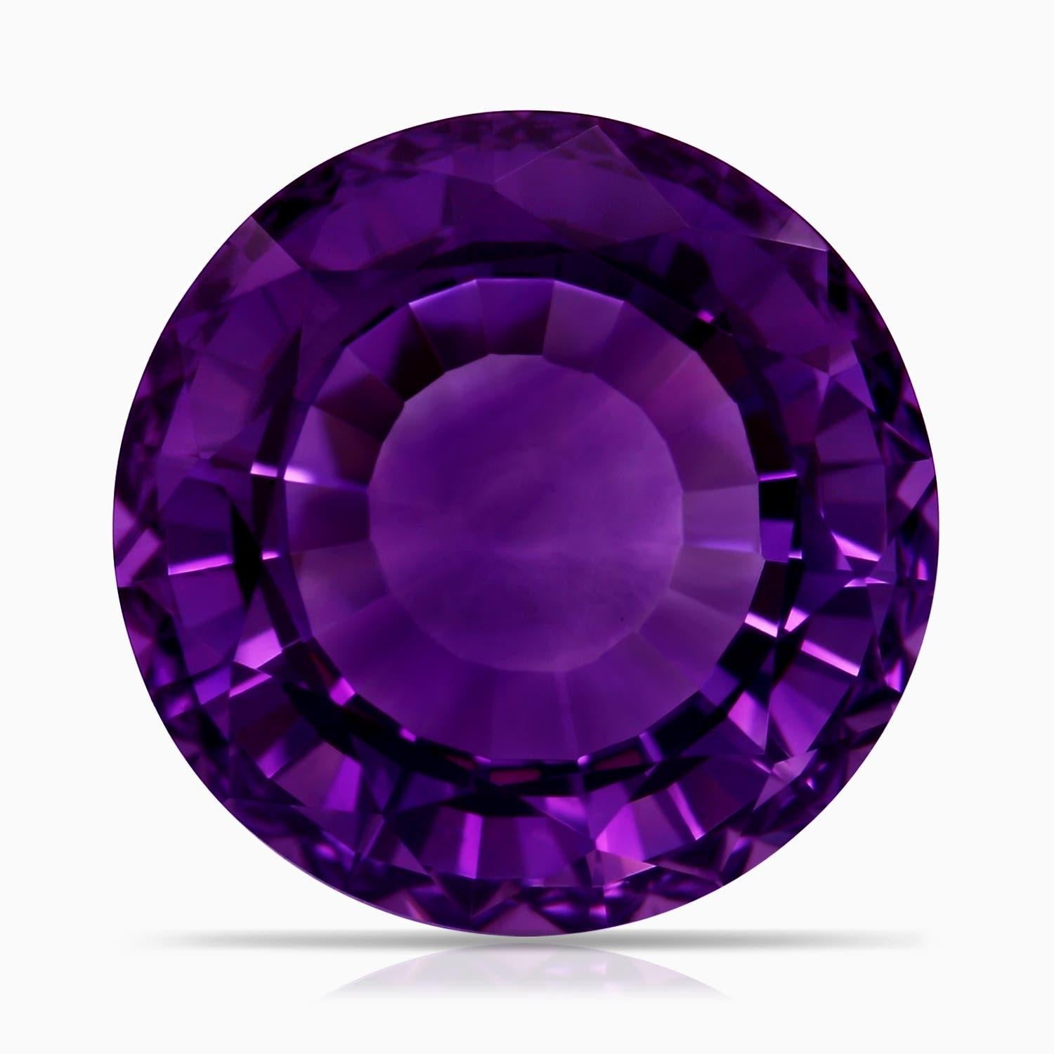 For Sale:  ANGARA GIA Certified Natural Round Amethyst Cocktail Ring in Rose Gold 5