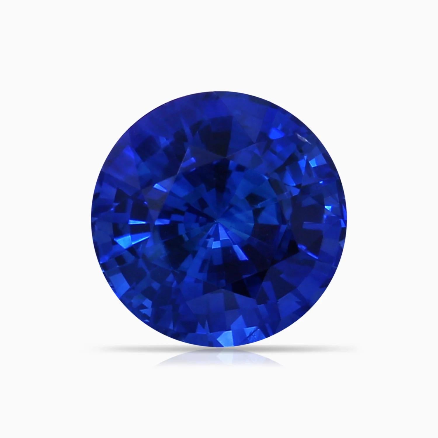 For Sale:  ANGARA GIA Certified Natural Round Blue Sapphire Ring in Platinum with Halo 6