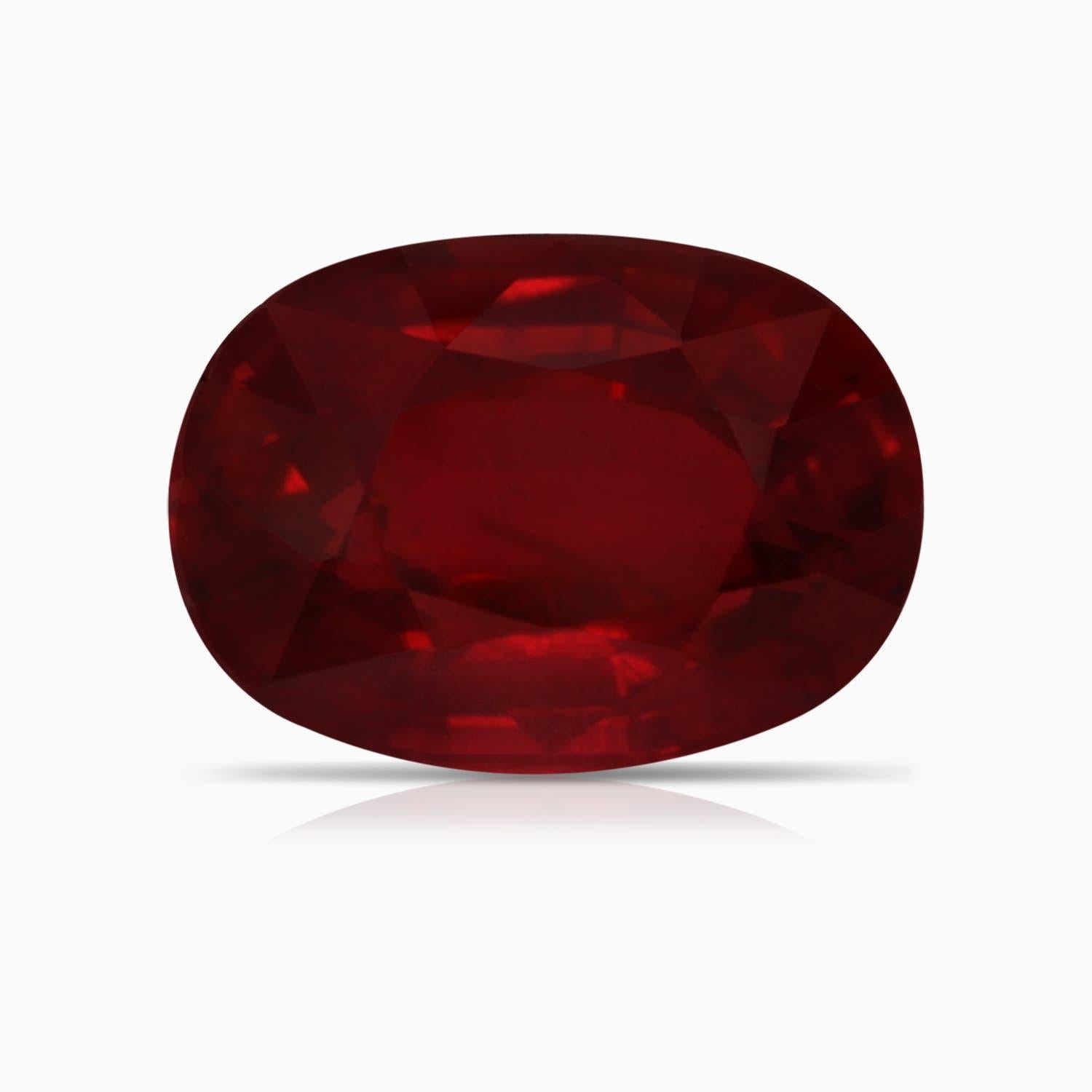 For Sale:  Angara Gia Certified Natural Ruby Bypass Ring in Platinum with Side Diamonds 5