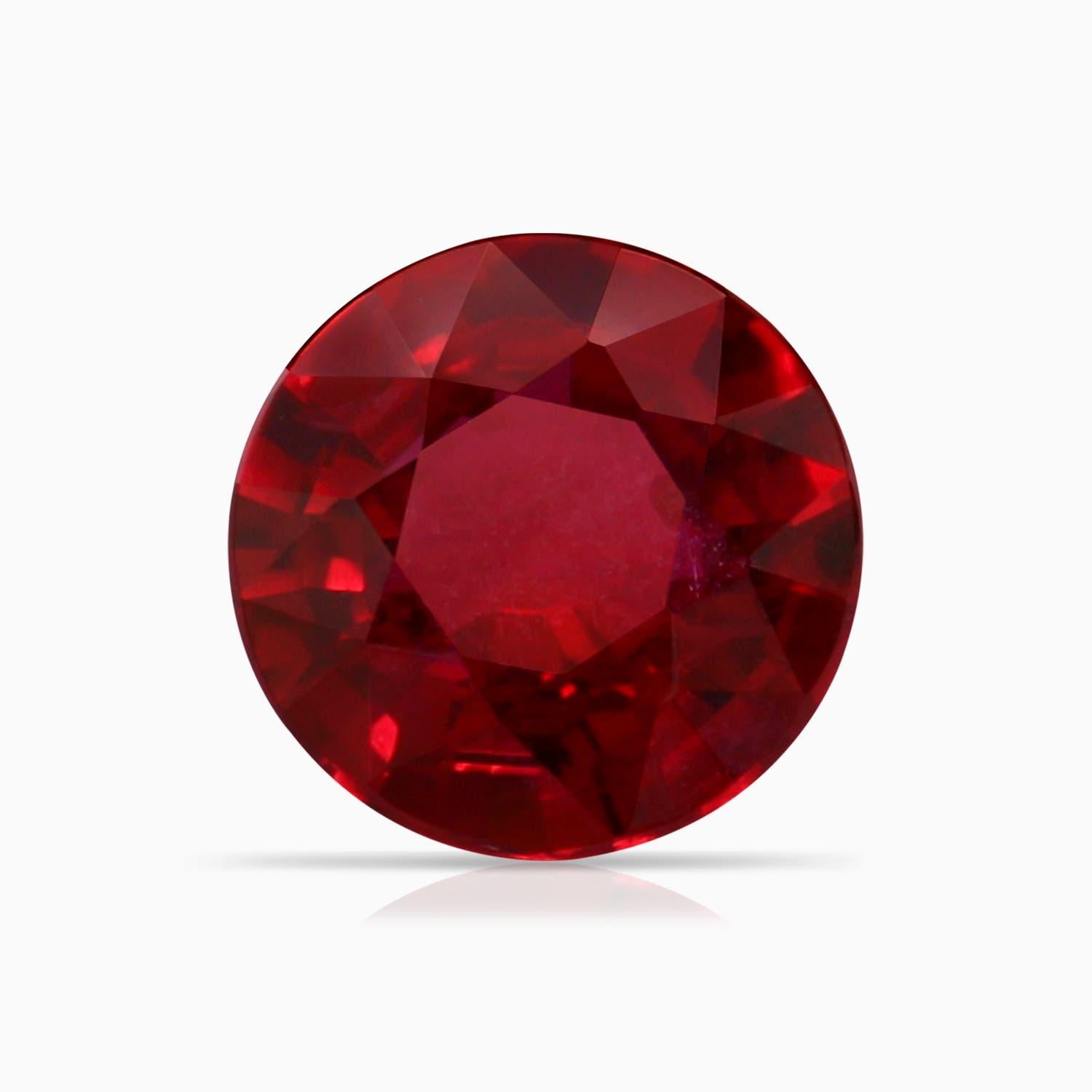 For Sale:  ANGARA GIA Certified Natural 1.54ct Ruby Halo Ring with Diamond in Platinum 5