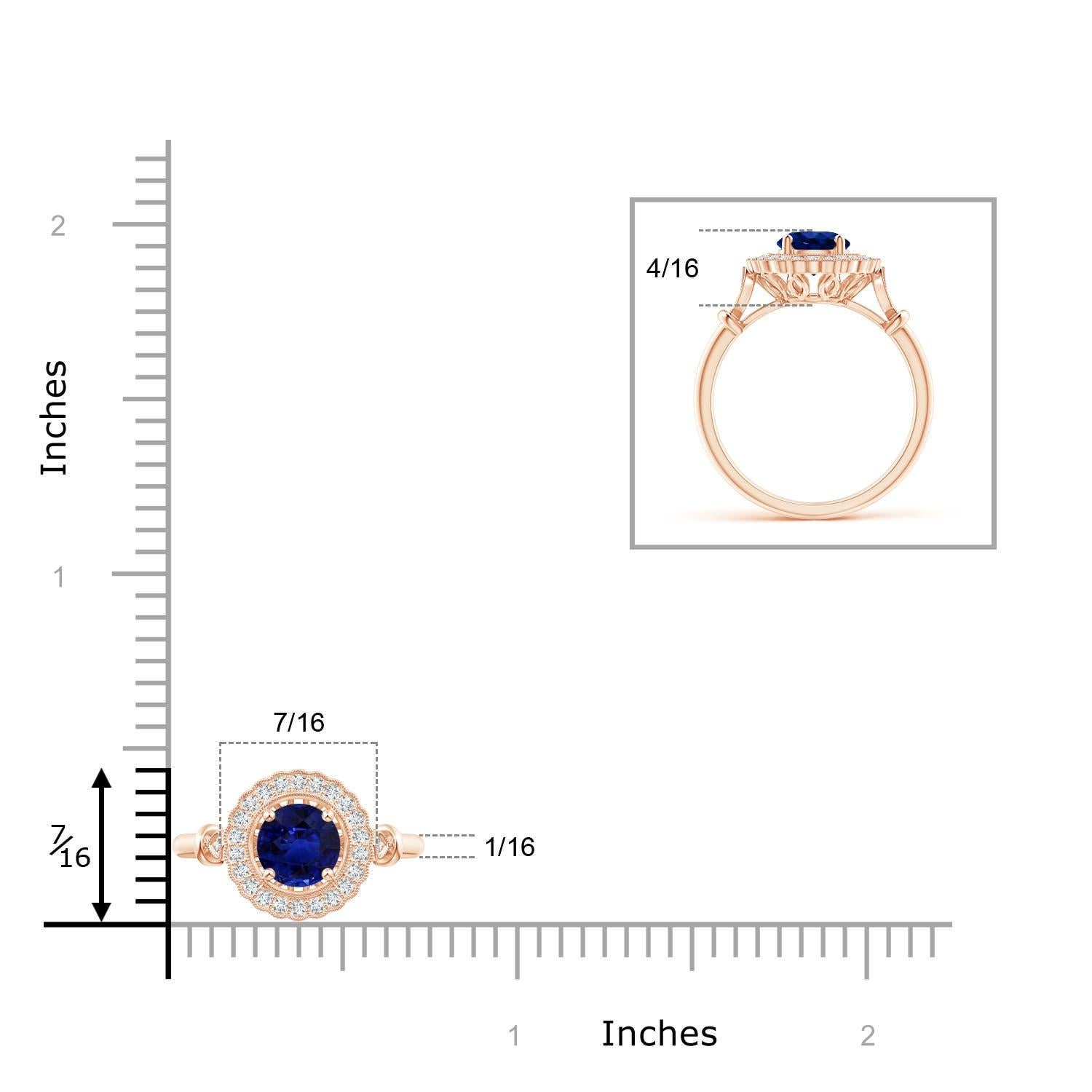 For Sale:  GIA Certified Natural Sapphire Art Deco Inspired Halo Ring in Rose Gold 5
