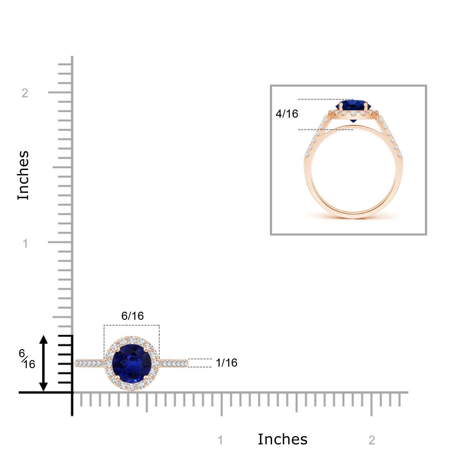 For Sale:  Angara GIA Certified Natural Sapphire & Diamond Halo Ring in Solid Rose Gold 5