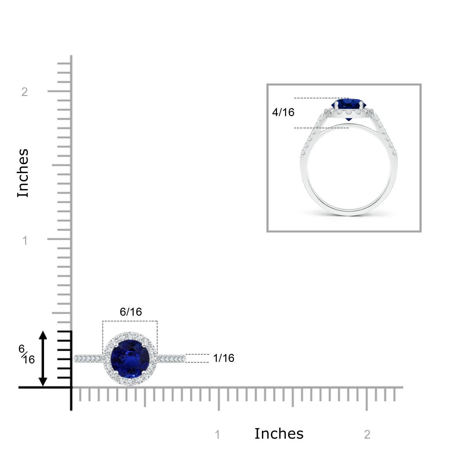 For Sale:  Angara GIA Certified Natural Sapphire & Diamond Halo Ring in Solid White Gold 5