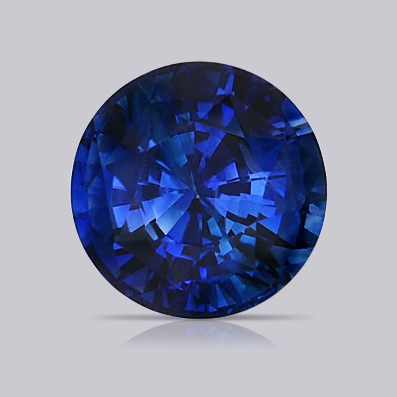 For Sale:  ANGARA GIA Certified Natural Sapphire & Diamond Three Stone White Gold Ring 6