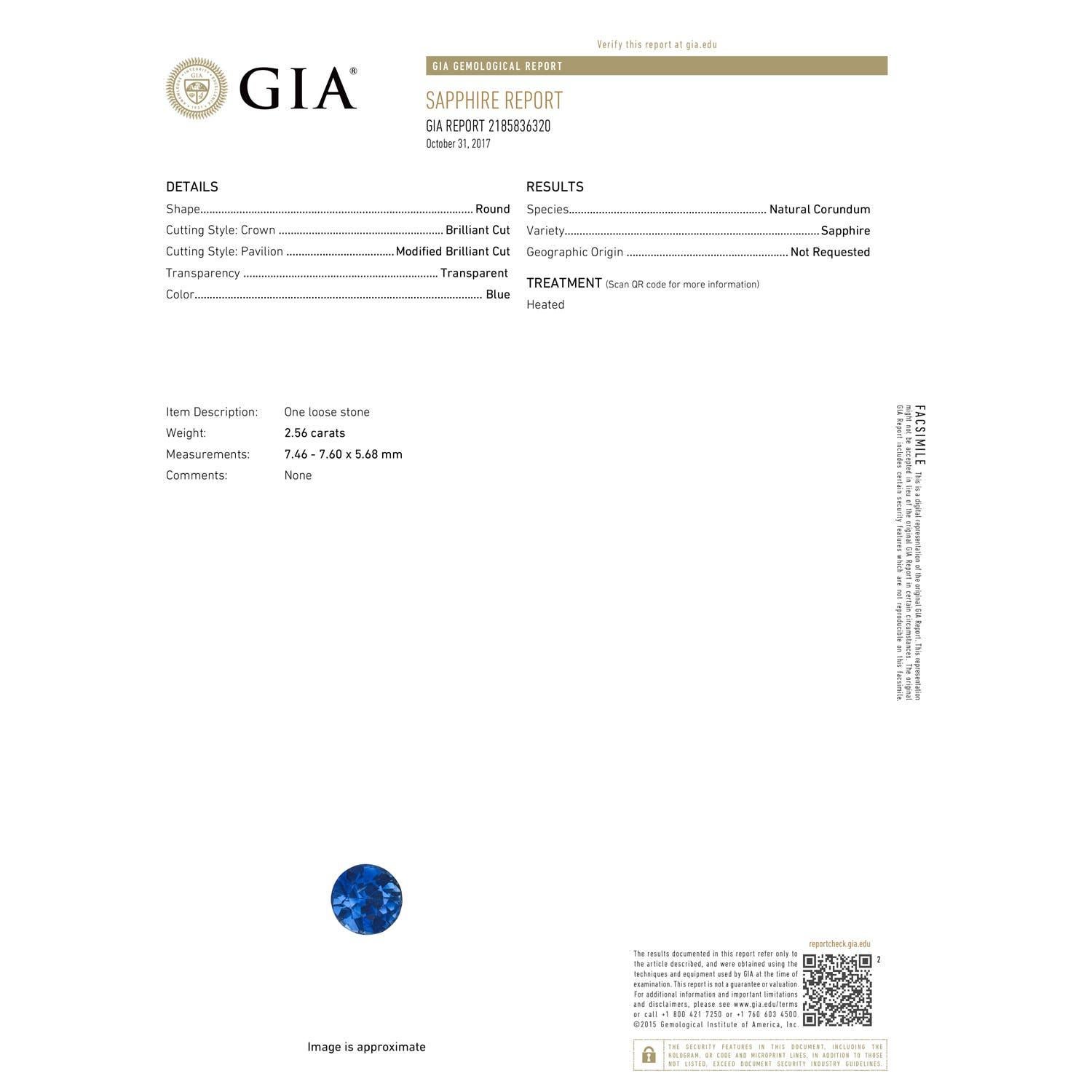 ANGARA GIA Certified Natural Sapphire Halo Rose Gold Ring with Diamond Accents 3