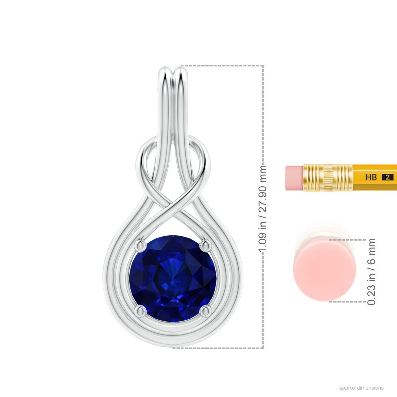 ANGARA GIA Certified Natural Sapphire Platinum Pendant Necklace In New Condition For Sale In Los Angeles, CA