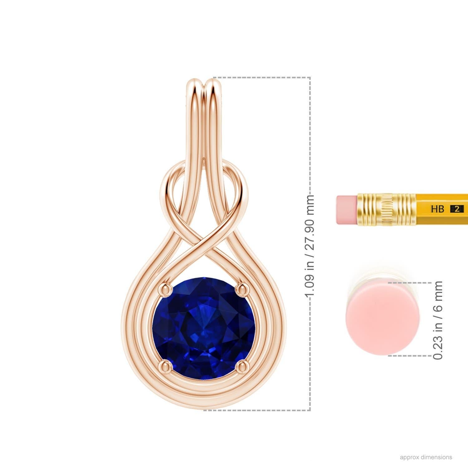 ANGARA GIA Certified Natural Sapphire Rose Gold Pendant Necklace In New Condition For Sale In Los Angeles, CA